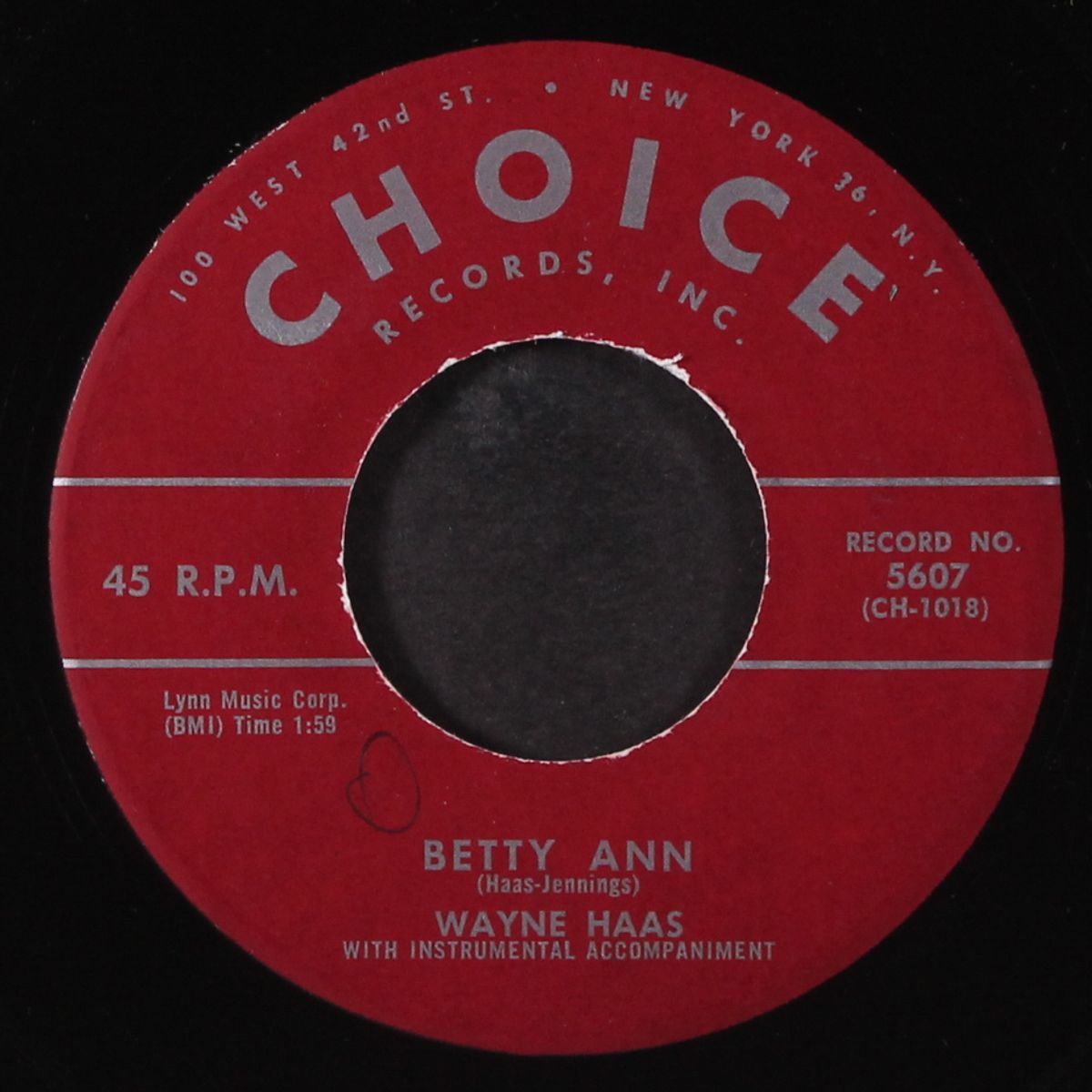 betty ann / leave linda alone by WAYNE HAAS