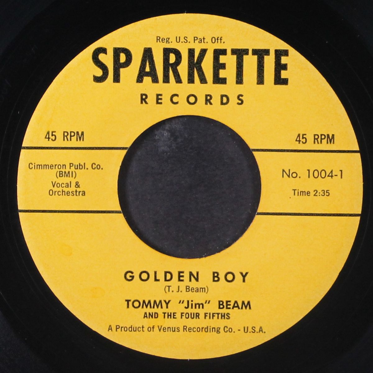 golden boy / convincing you by TOMMY 'JIM' BEAM