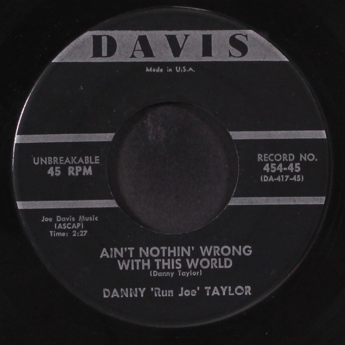 ain't nothin' wrong with this world / makeena by DANNY 'RUN JOE' TAYLOR