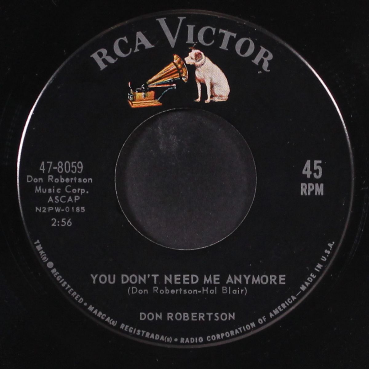 stand in / you don't need me anymore by DON ROBERTSON