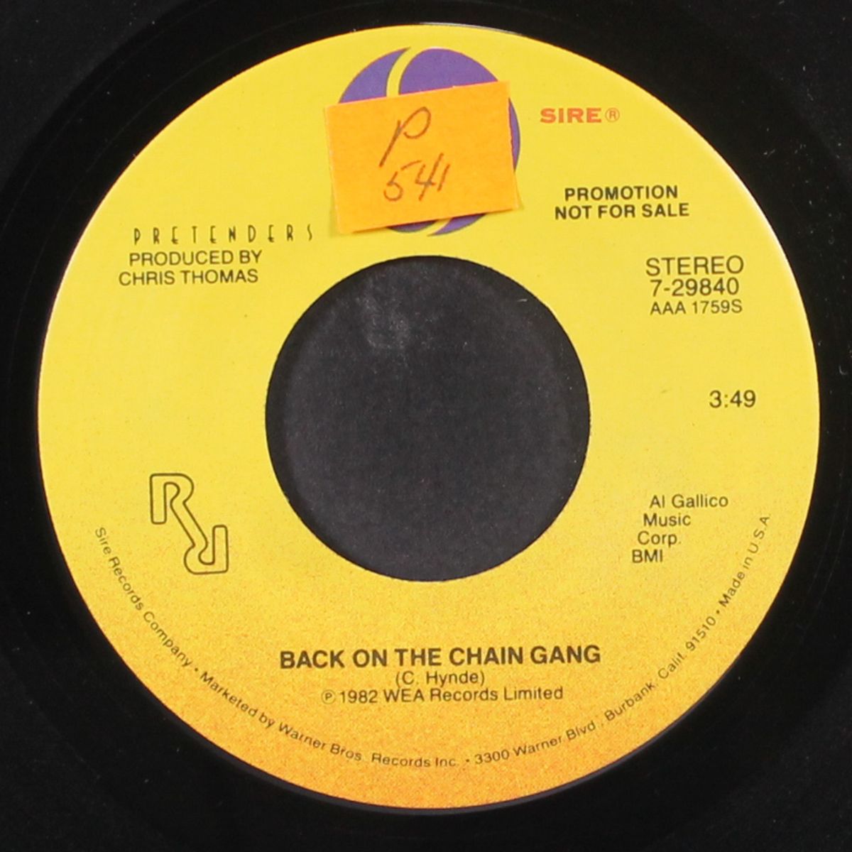 back on the chain / mono by PRETENDERS