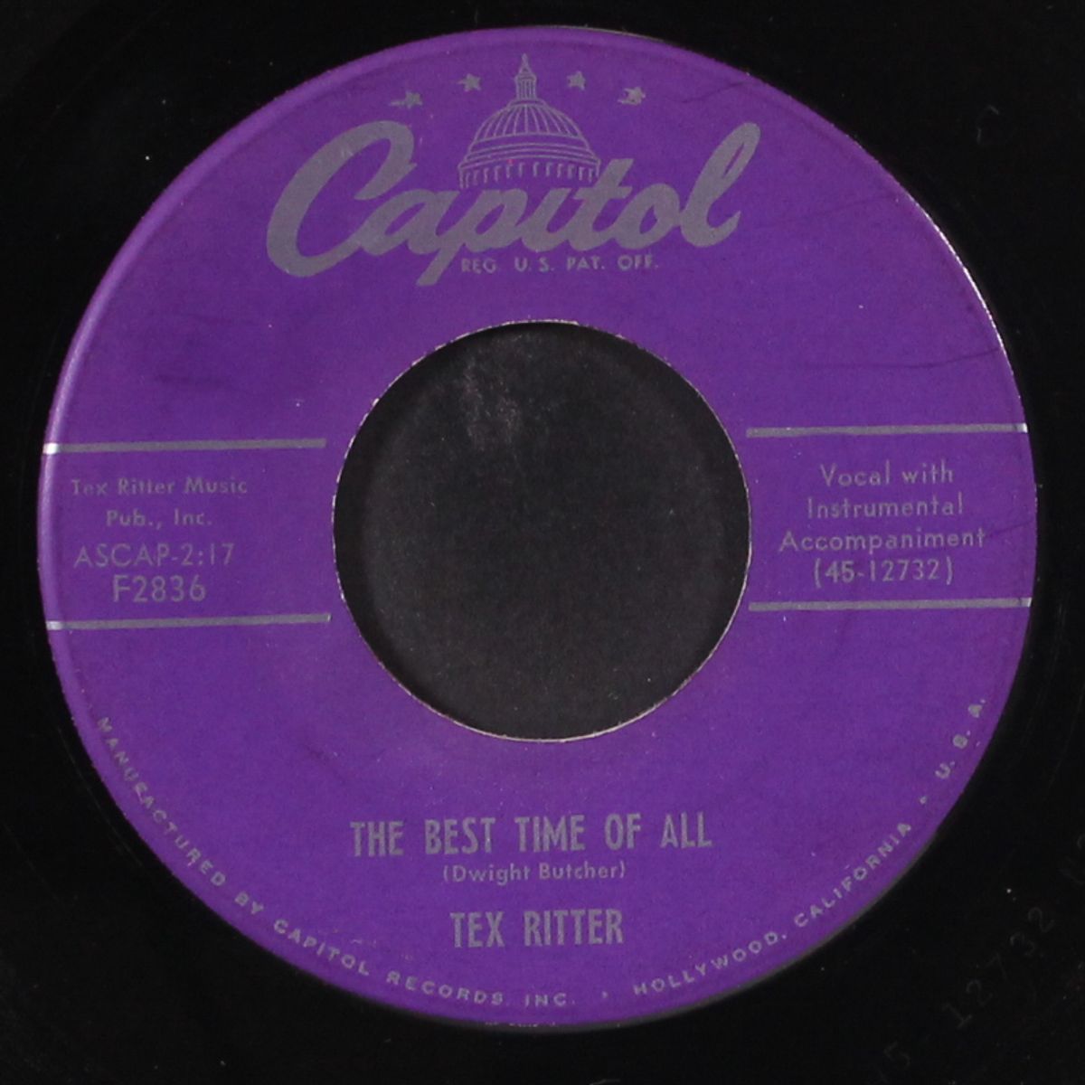 the best time of all / lovely veil of white by TEX RITTER