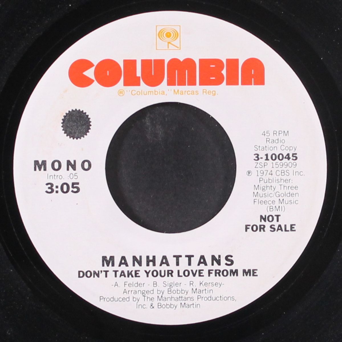 don't take your love from me / mono by MANHATTANS