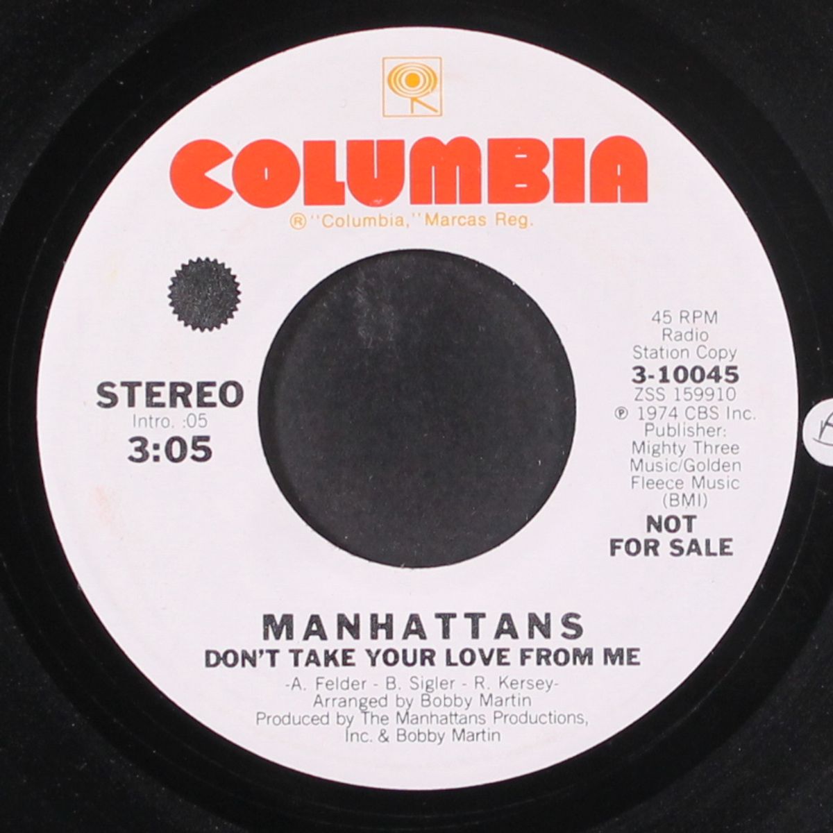 don't take your love from me / mono by MANHATTANS