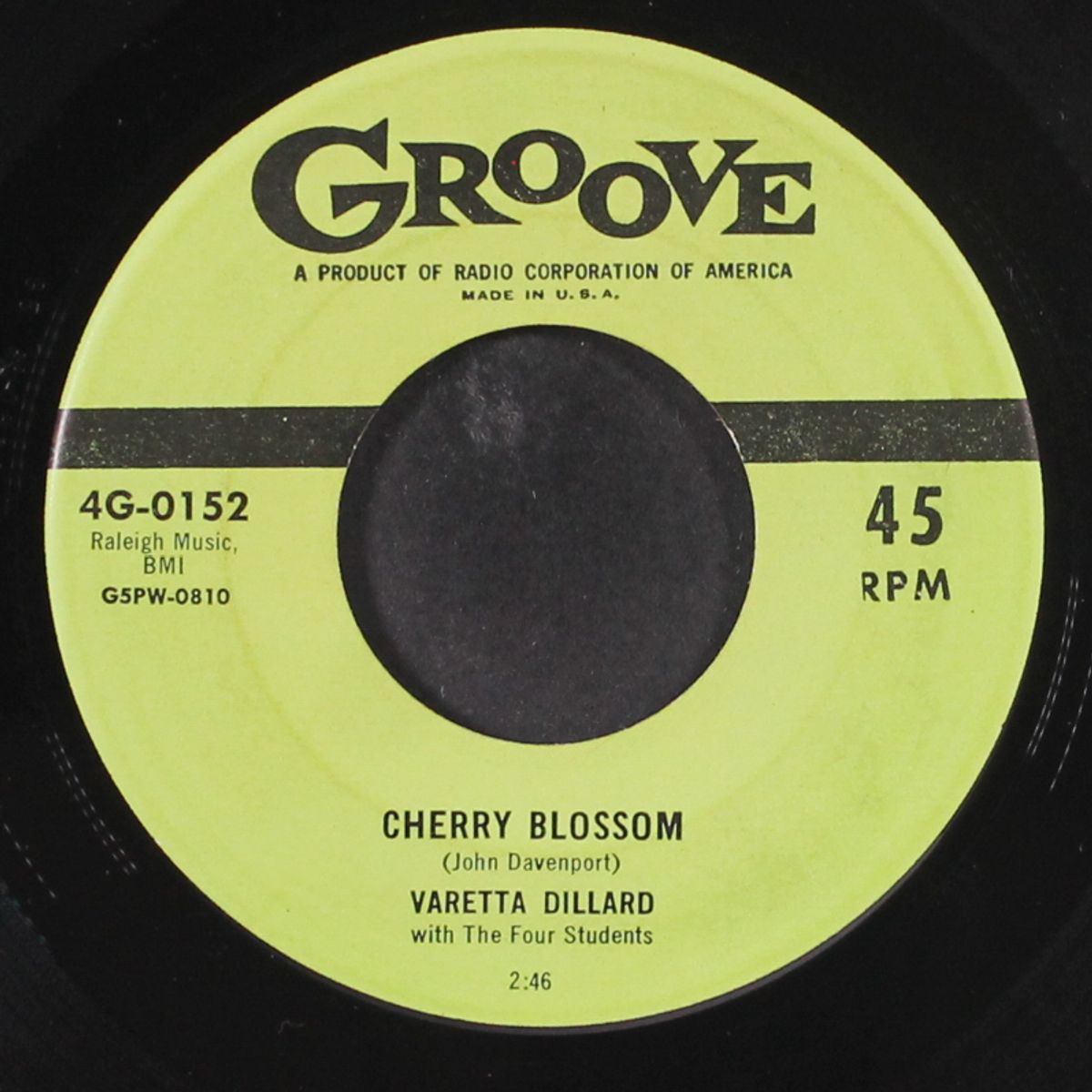 cherry blossom / i'm gonna tell my daddy by VARETTA DILLARD & FOUR STUDENTS
