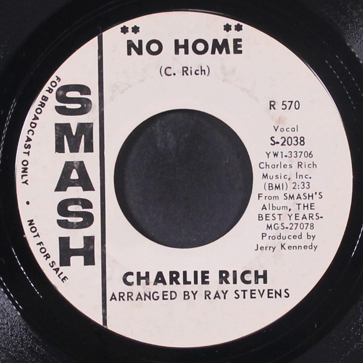tears a gogo / no home by CHARLIE RICH