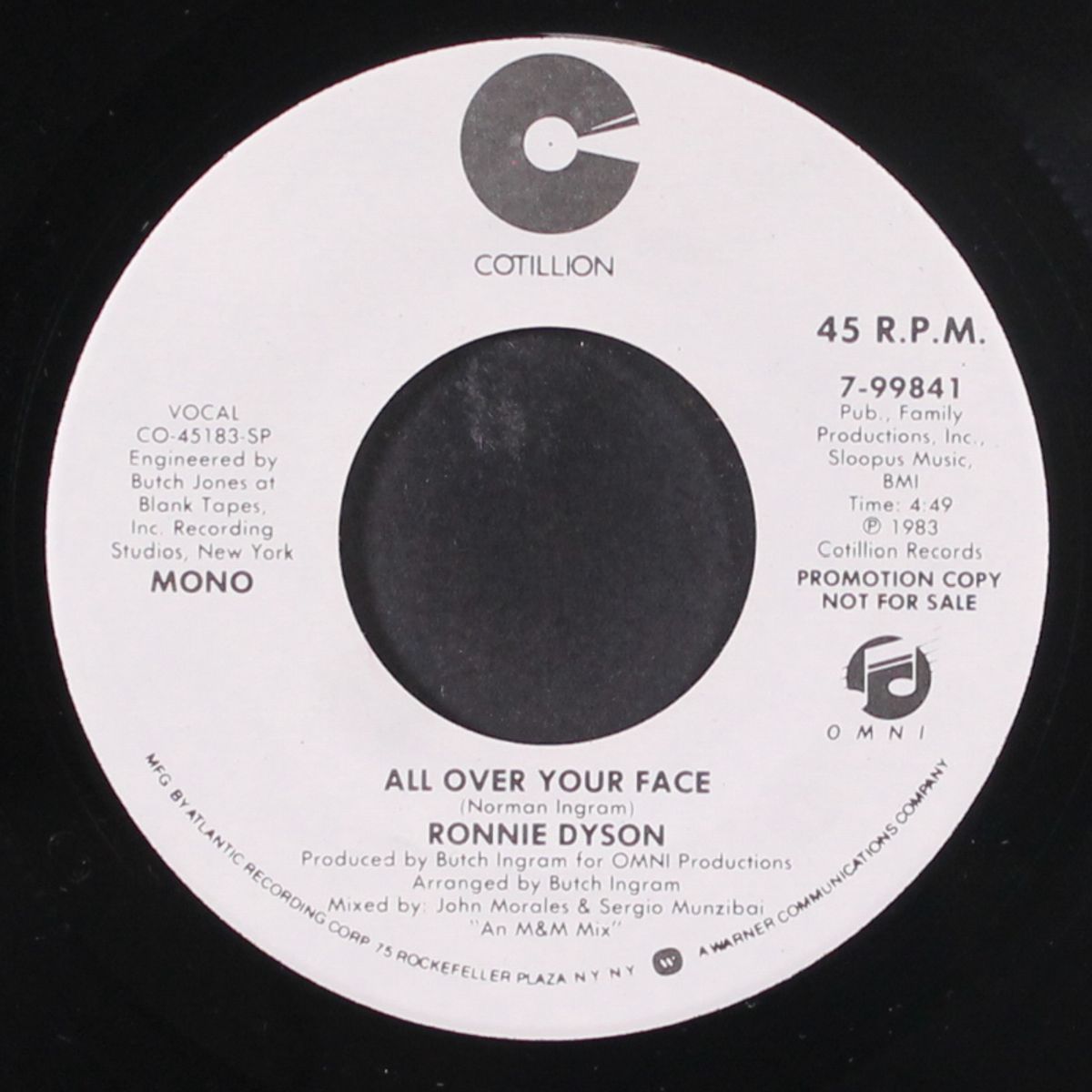 all over your face / mono by RONNIE DYSON