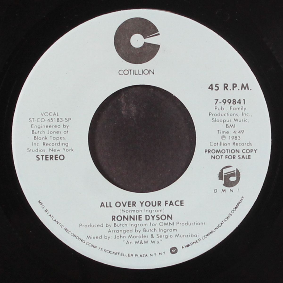 all over your face / mono by RONNIE DYSON