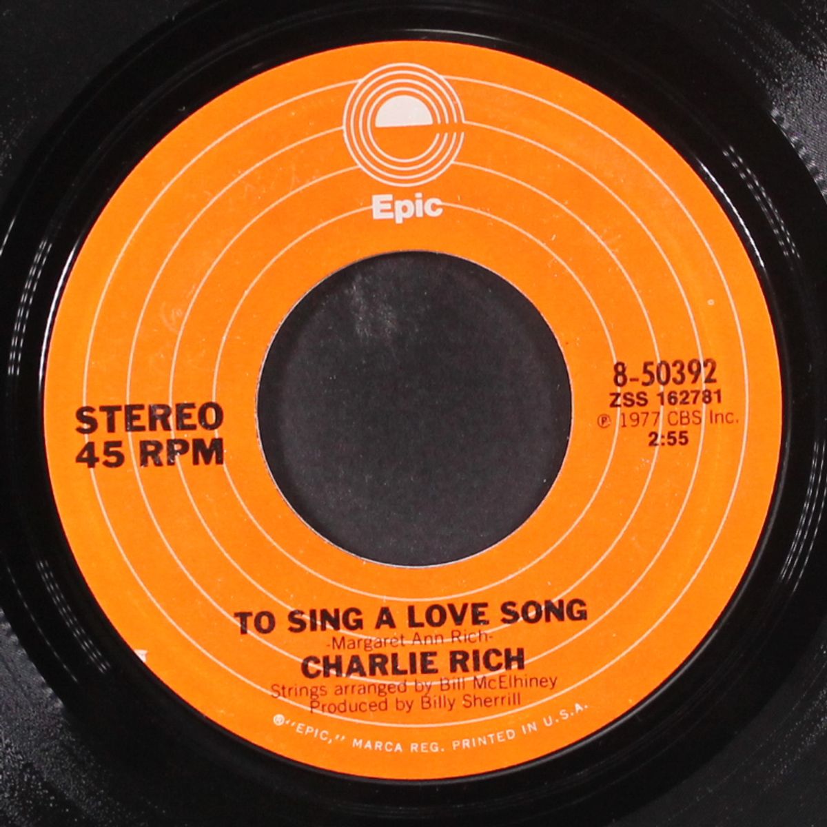 to sing a love song by CHARLIE RICH