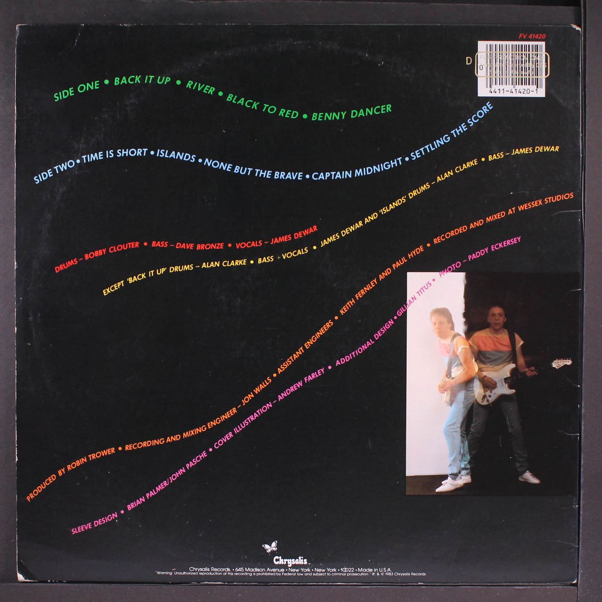back it up by ROBIN TROWER