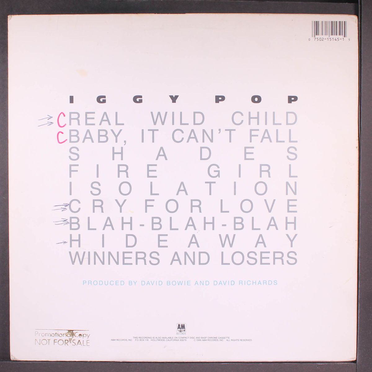 blah blah blah by IGGY POP