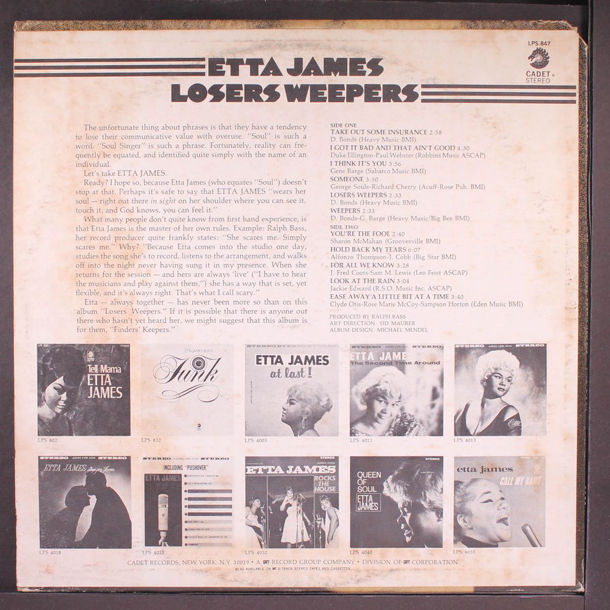 losers weepers by ETTA JAMES