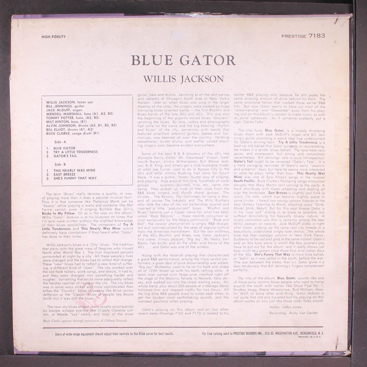 blue gator by WILLIS JACKSON