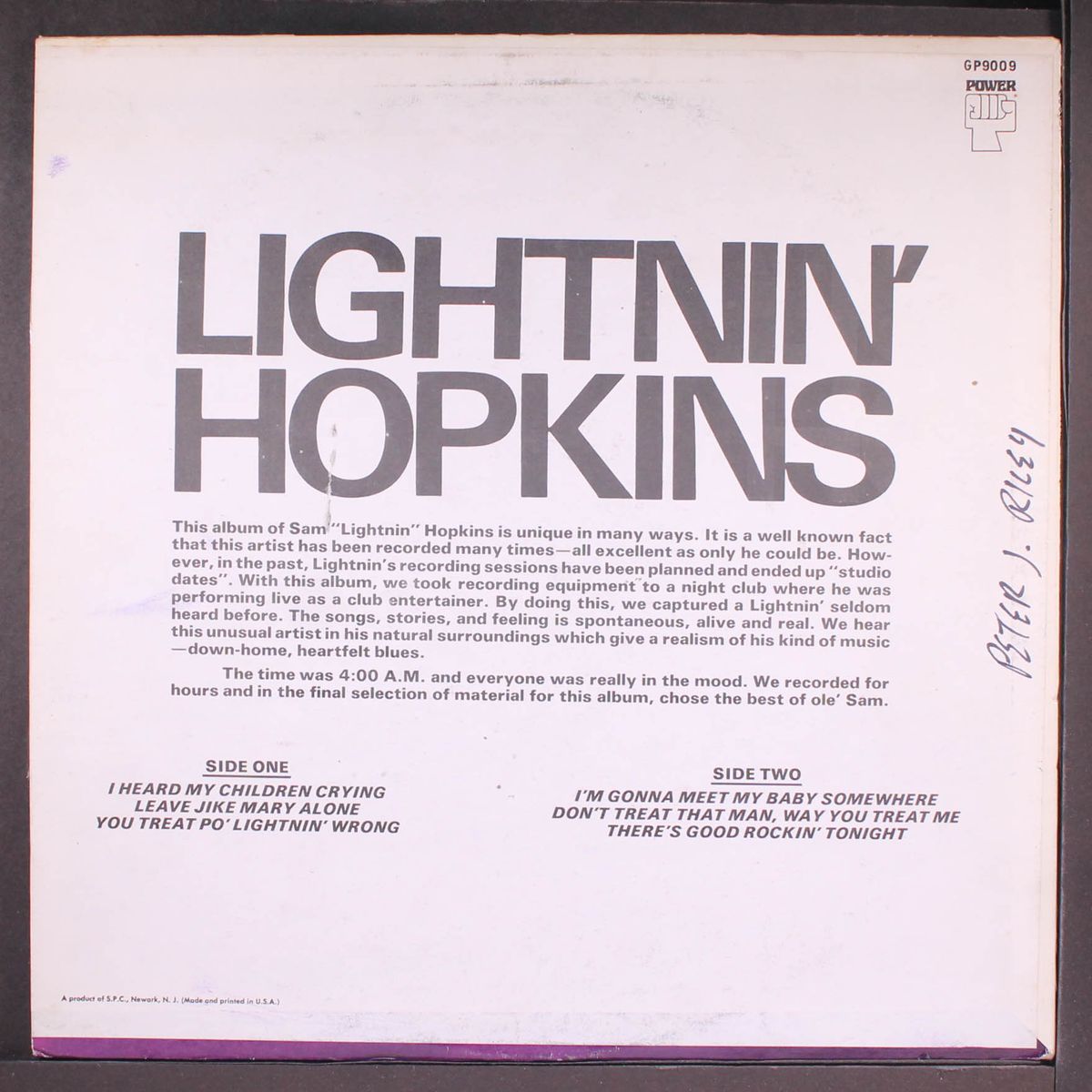 lightnin' hopkins by LIGHTNIN' HOPKINS