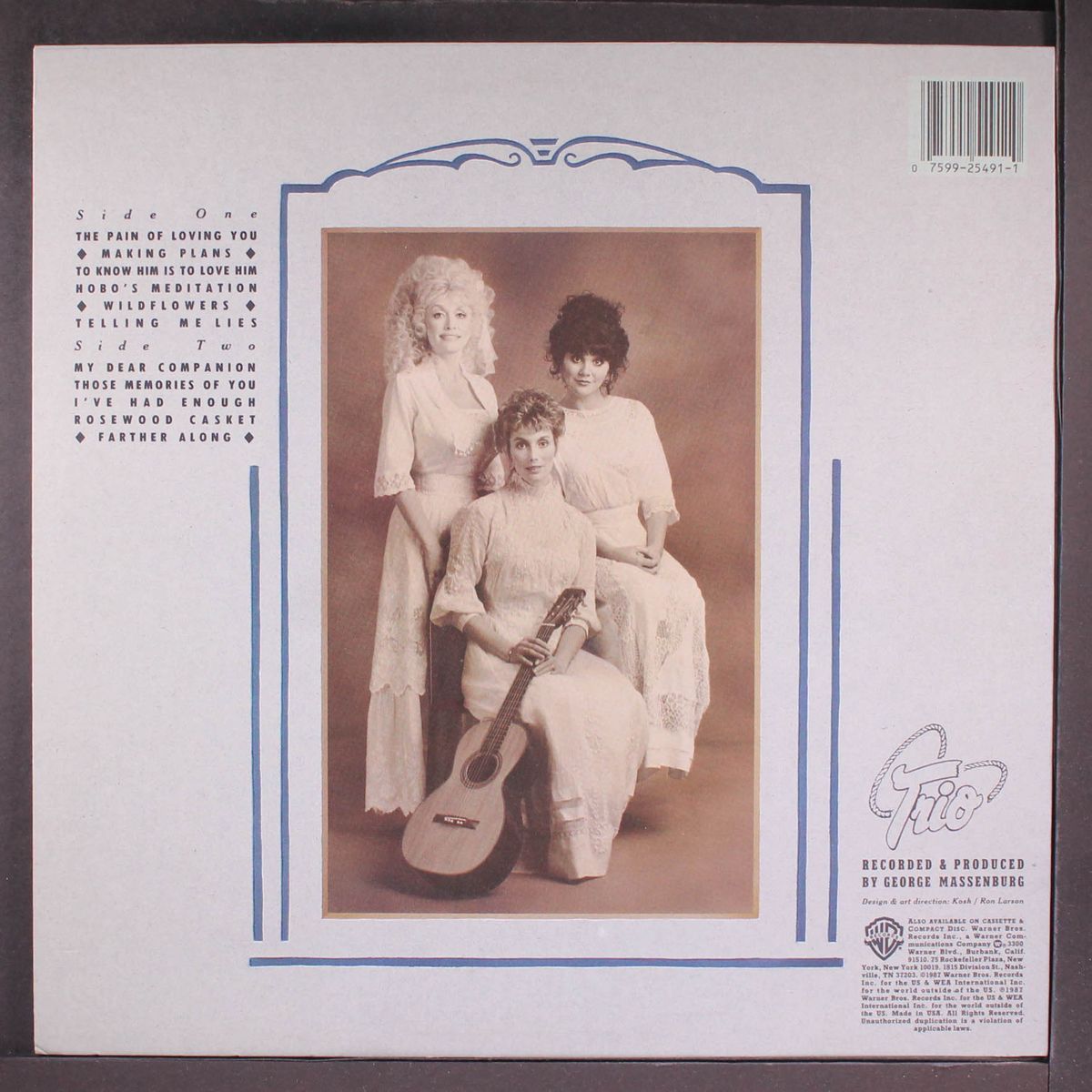 trio by DOLLY PARTON, RONSTADT, HARRIS