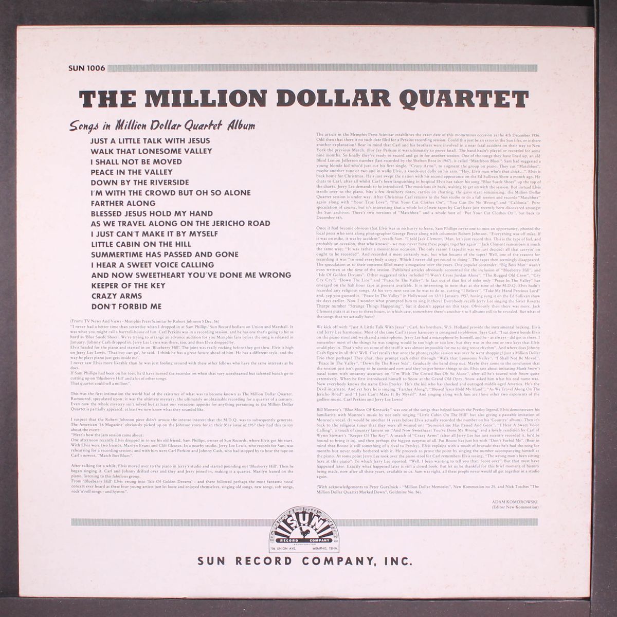 the million dollar quartet by ELVIS PRESLEY