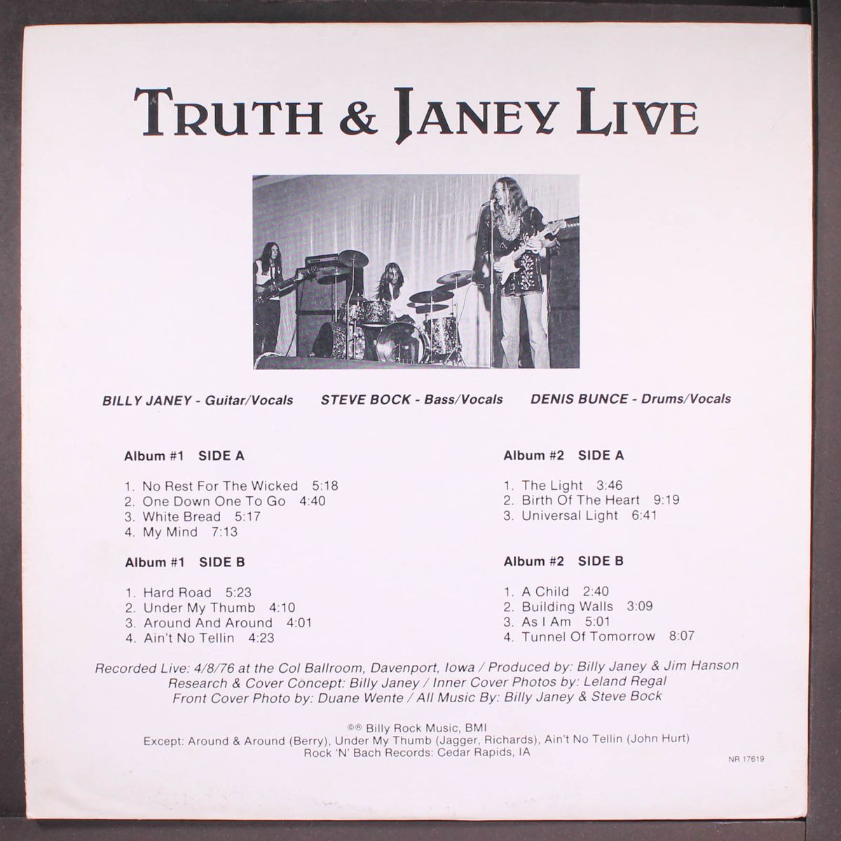 truth & janey live 4/8/76 by TRUTH & JANEY