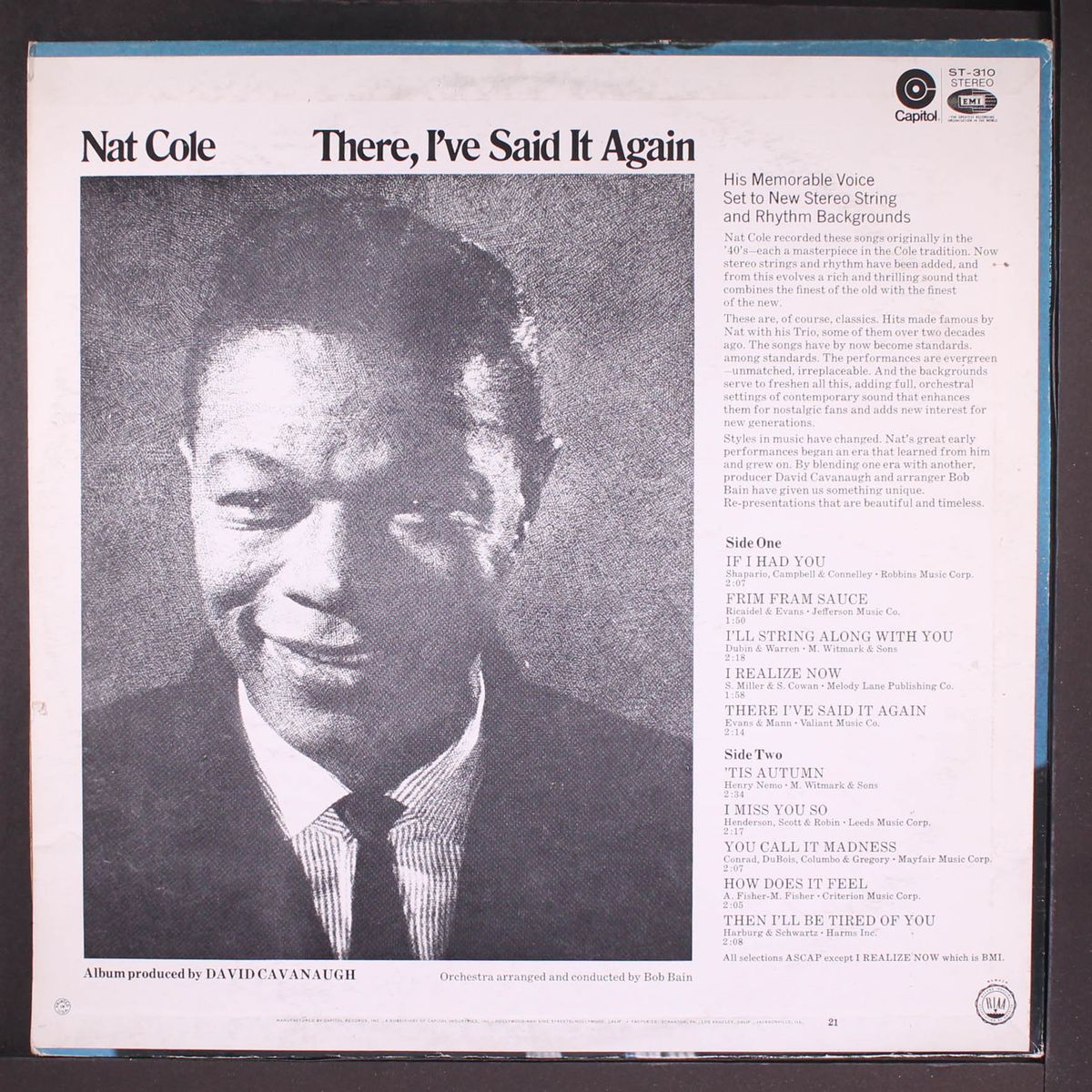 there, i've said it again by NAT KING COLE