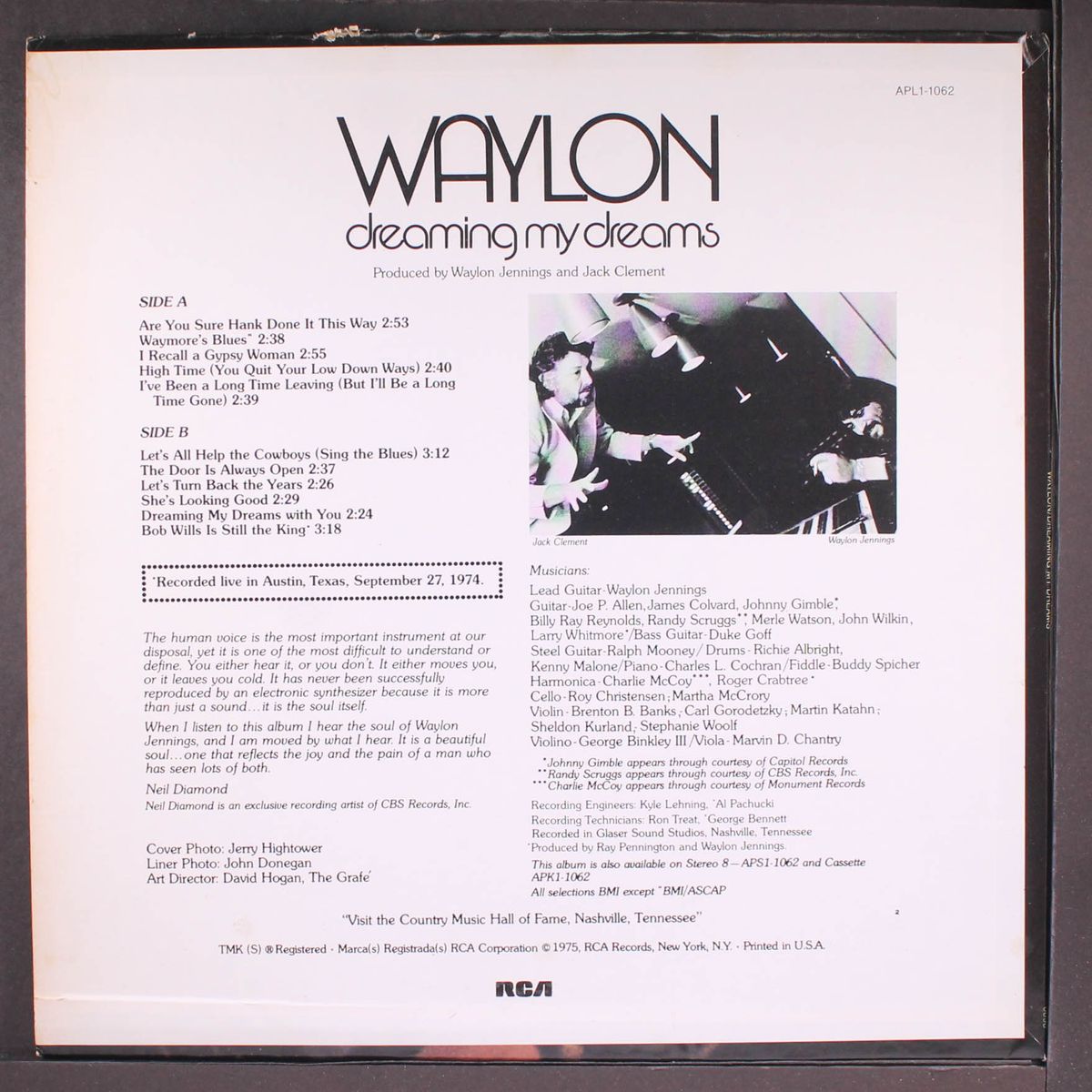 dreaming my dreams by WAYLON JENNINGS
