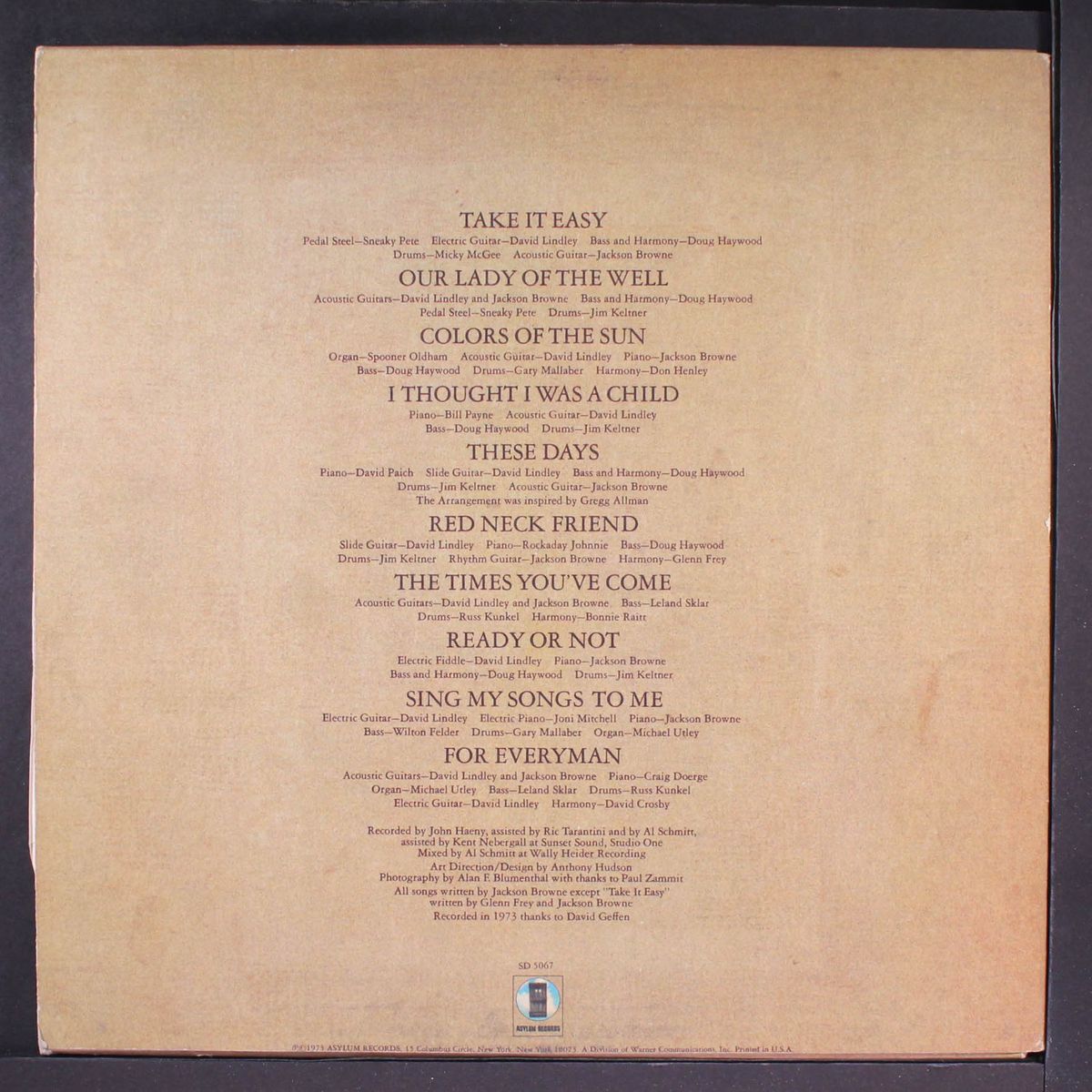 for everyman by JACKSON BROWNE