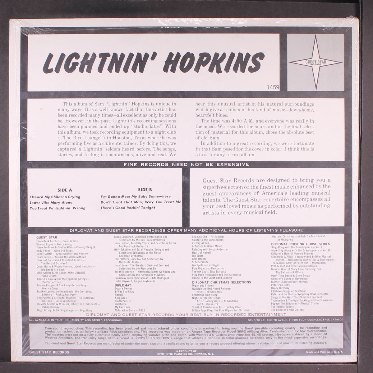 live at the bird lounge by LIGHTNIN' HOPKINS