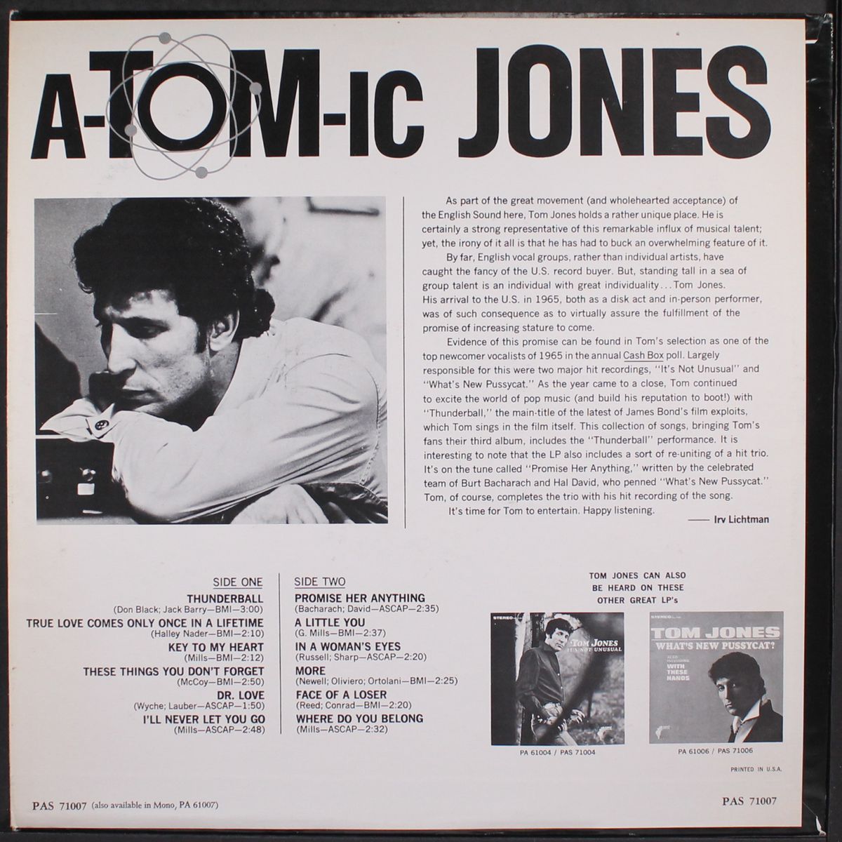 a-tom-ic jones by TOM JONES
