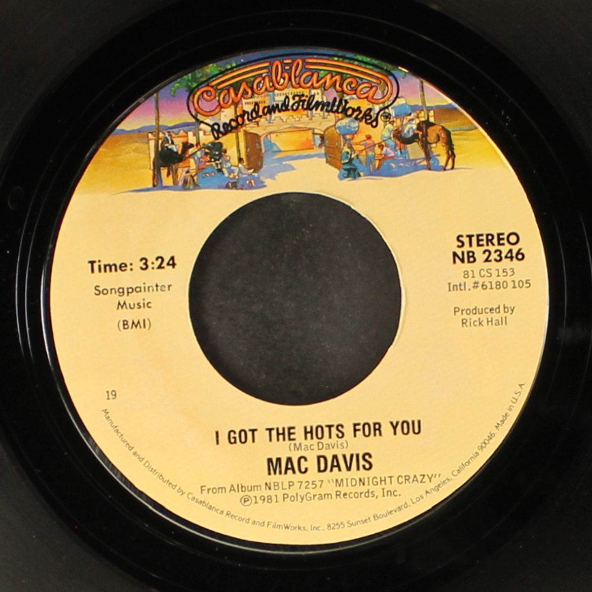 midnight crazy / i got the hots for you by MAC DAVIS