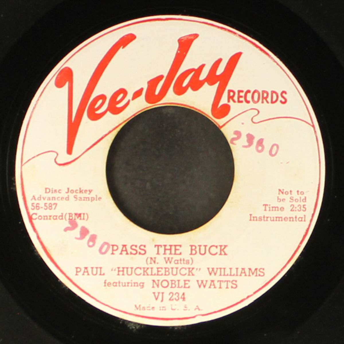 give it up / pass the buck by PAUL 'HUCKLEBUCK' WILLIAMS