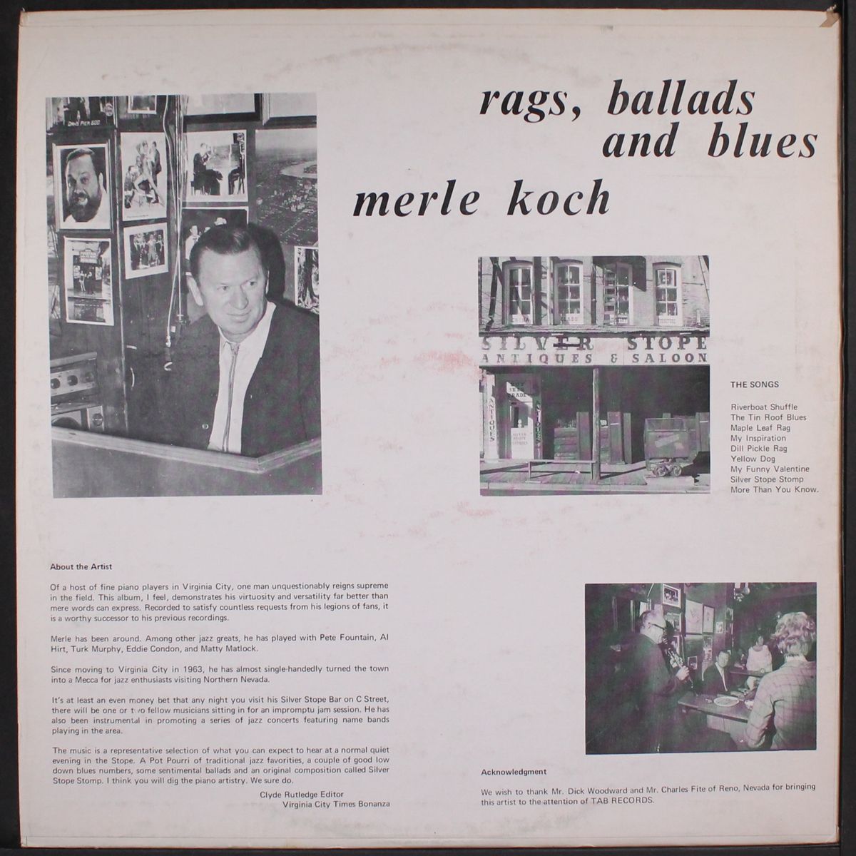 rags, ballads and blues by MERLE KOCH