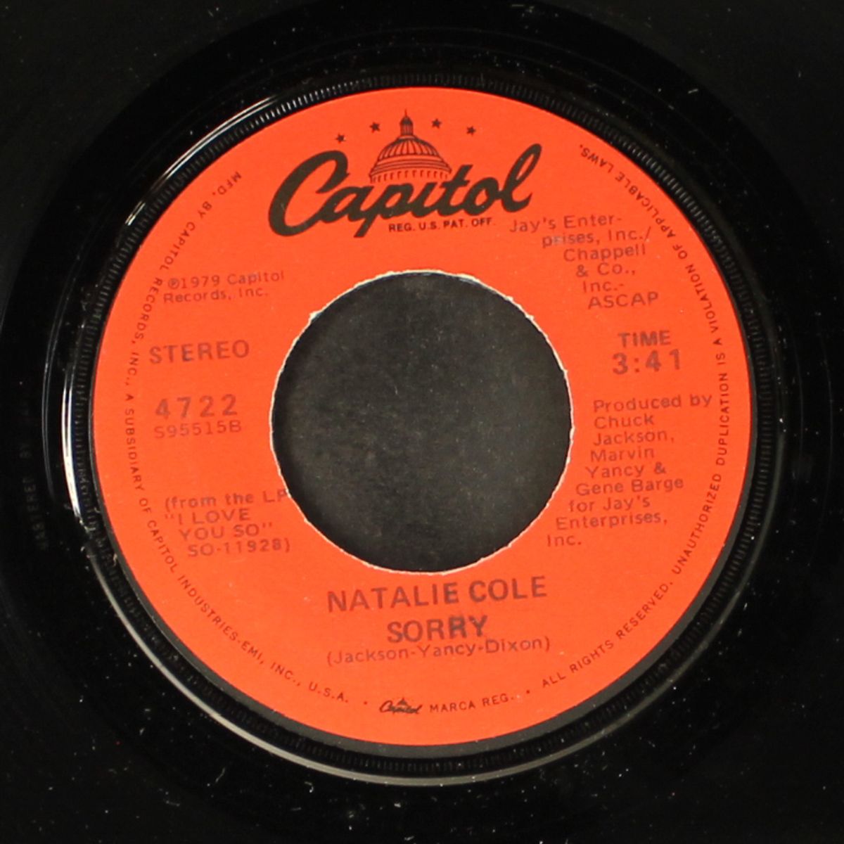 sorry / you're so good by NATALIE COLE