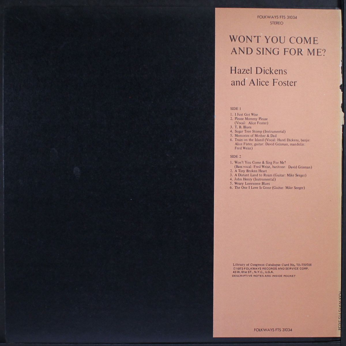won't you come and sing for me? by HAZEL DICKENS & ALICE FOSTER