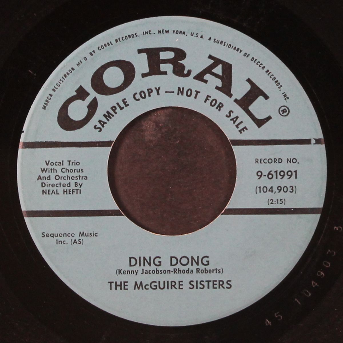 ding dong by MCGUIRE SISTERS