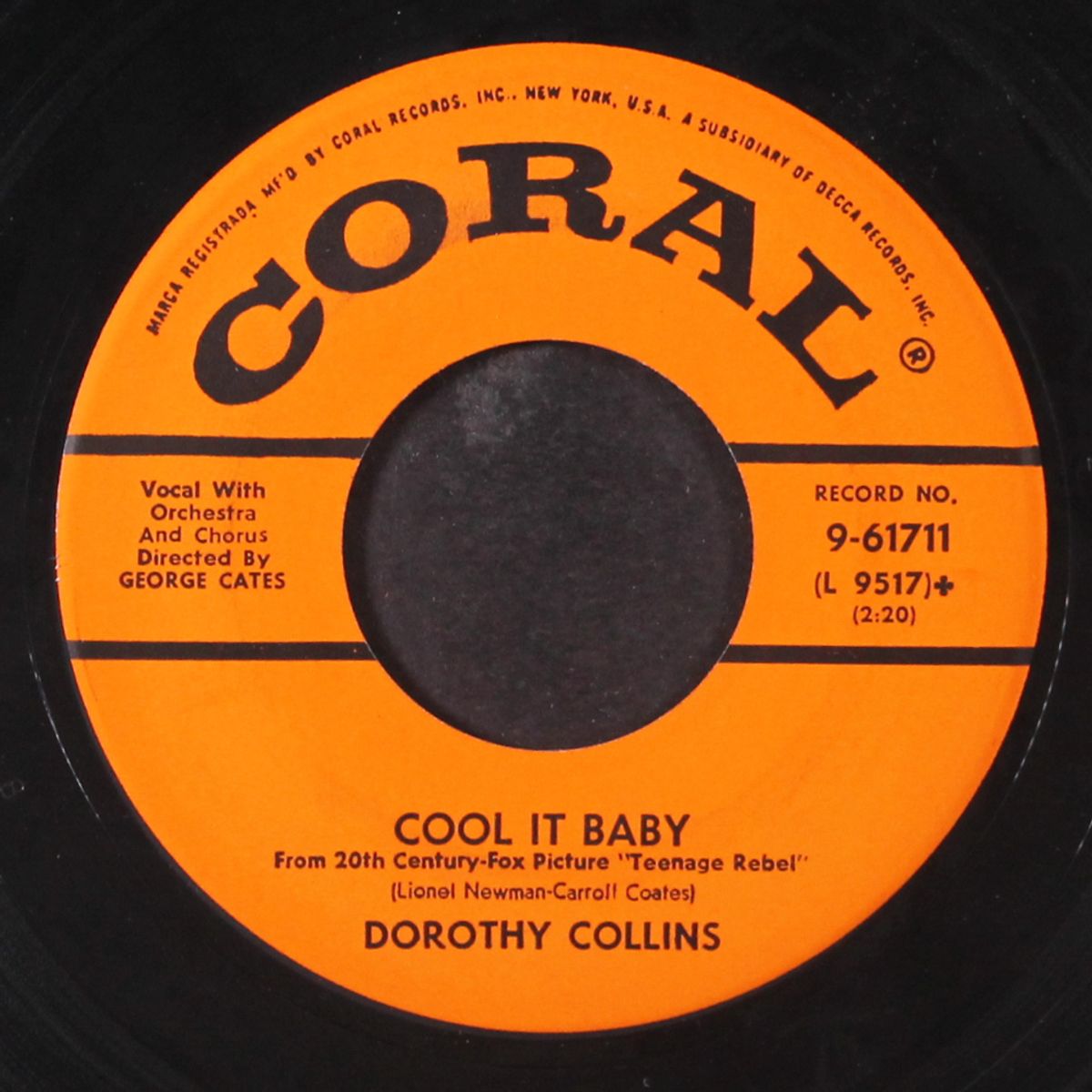 cool it baby / the italian theme by DOROTHY COLLINS