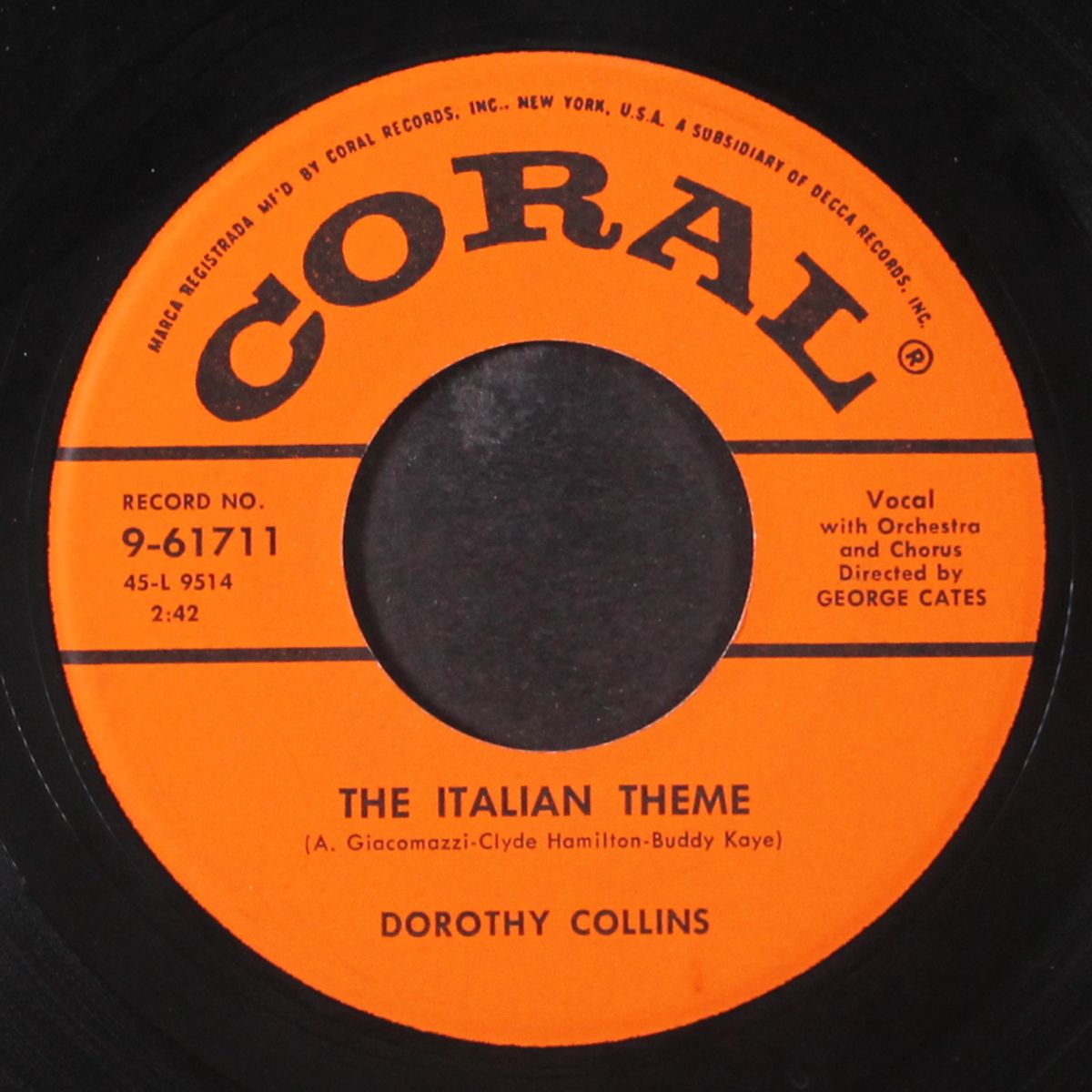 cool it baby / the italian theme by DOROTHY COLLINS