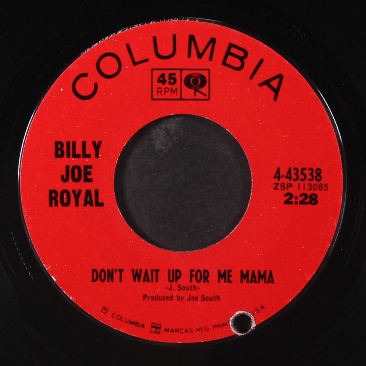 don't wait up for me mama / it's a good time by BILLY JOE ROYAL