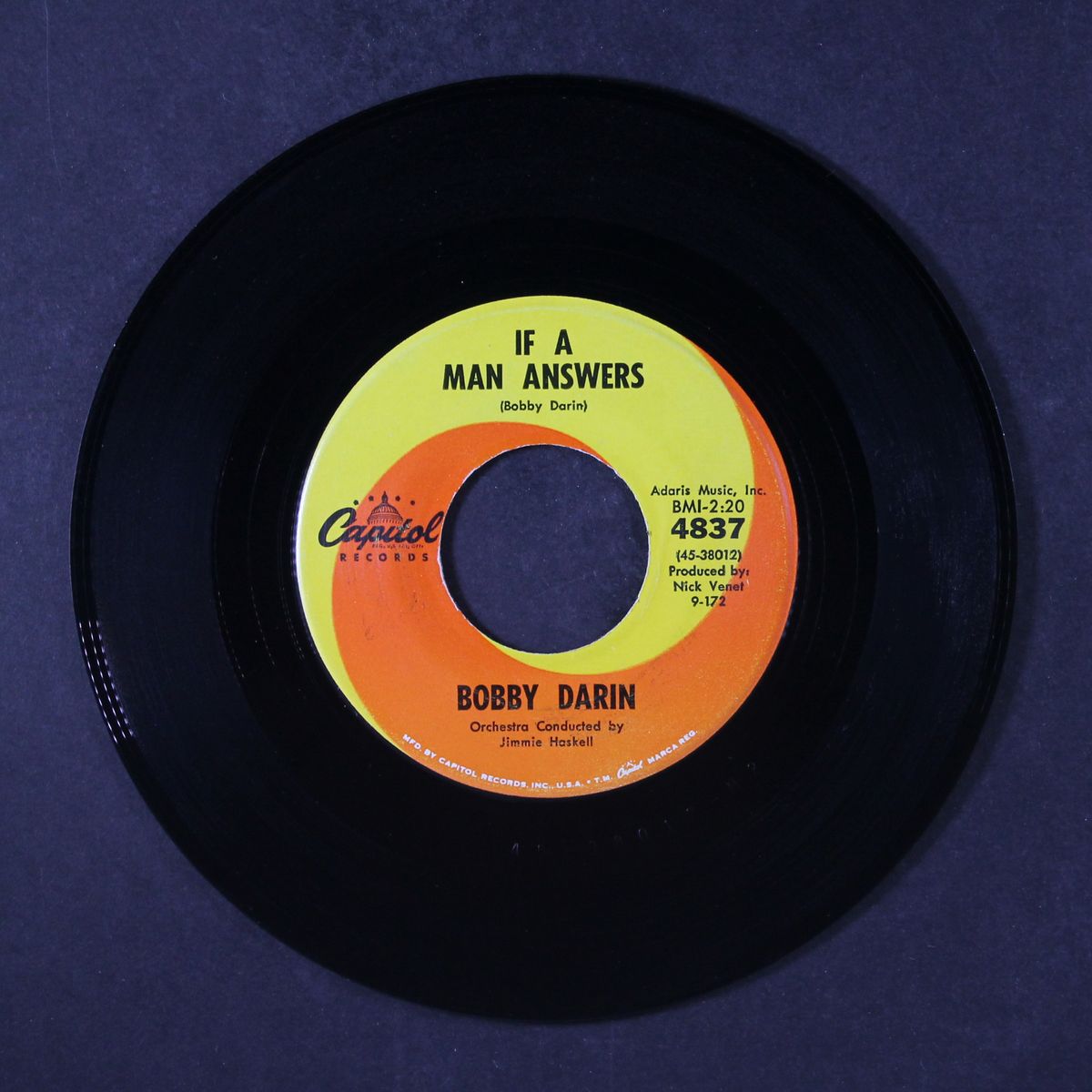 if a man answers / a true, true love by BOBBY DARIN