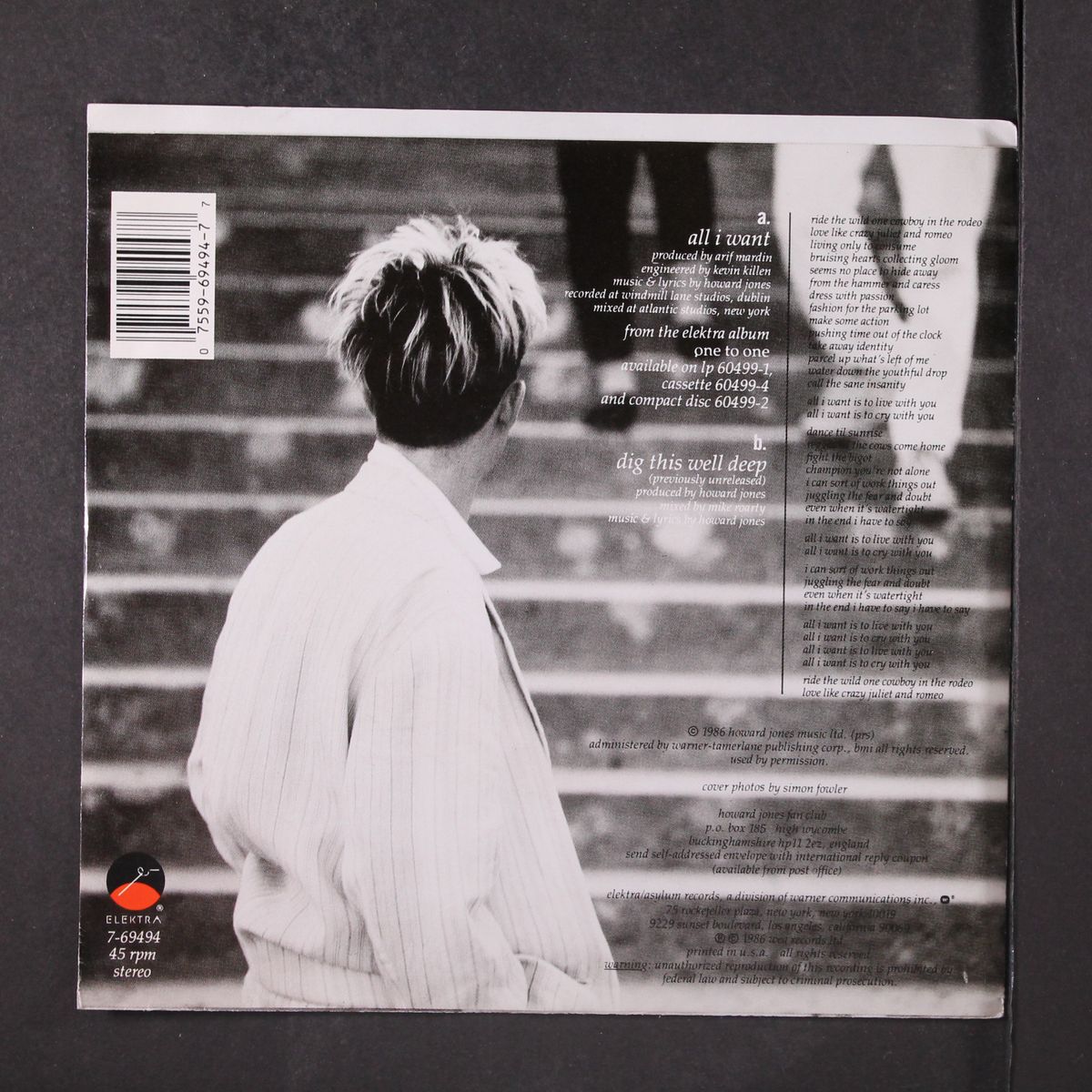 all i want / same by HOWARD JONES