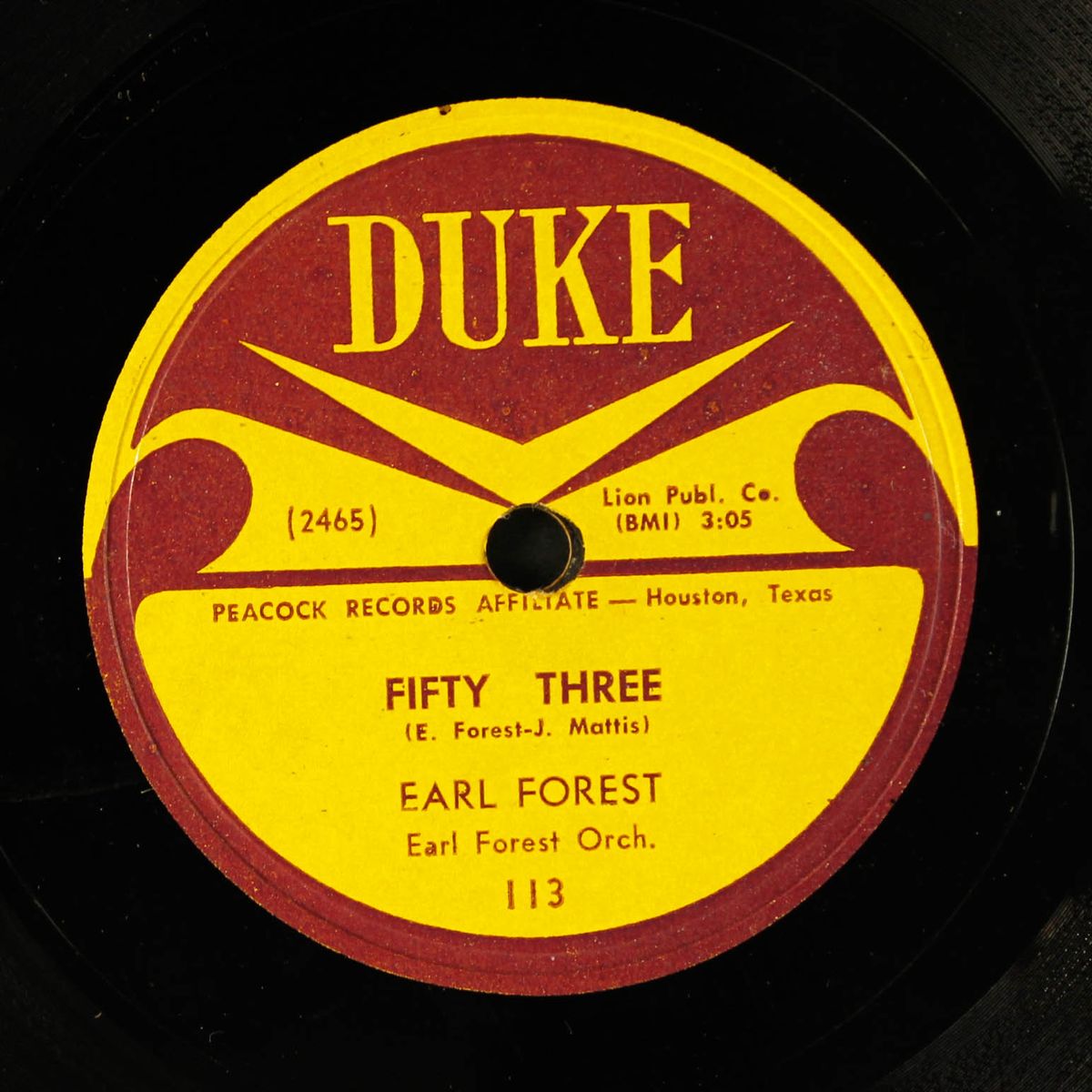 last night's dream / fifty three by EARL FOREST