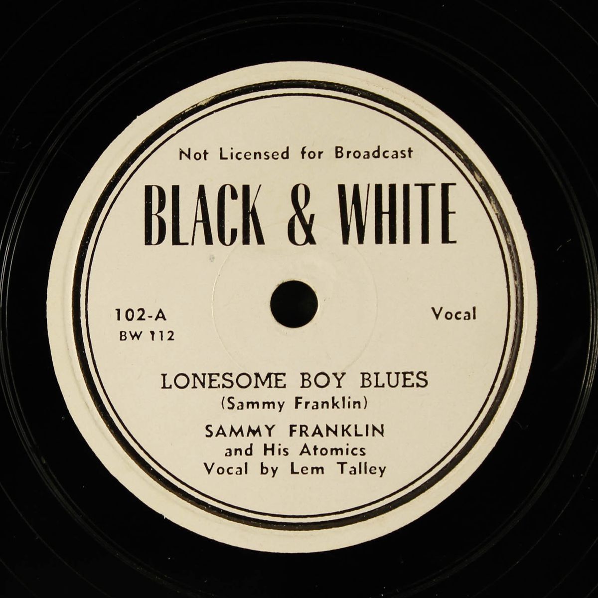 lonesome boy blues / atom boogie by SAMMY FRANKLIN