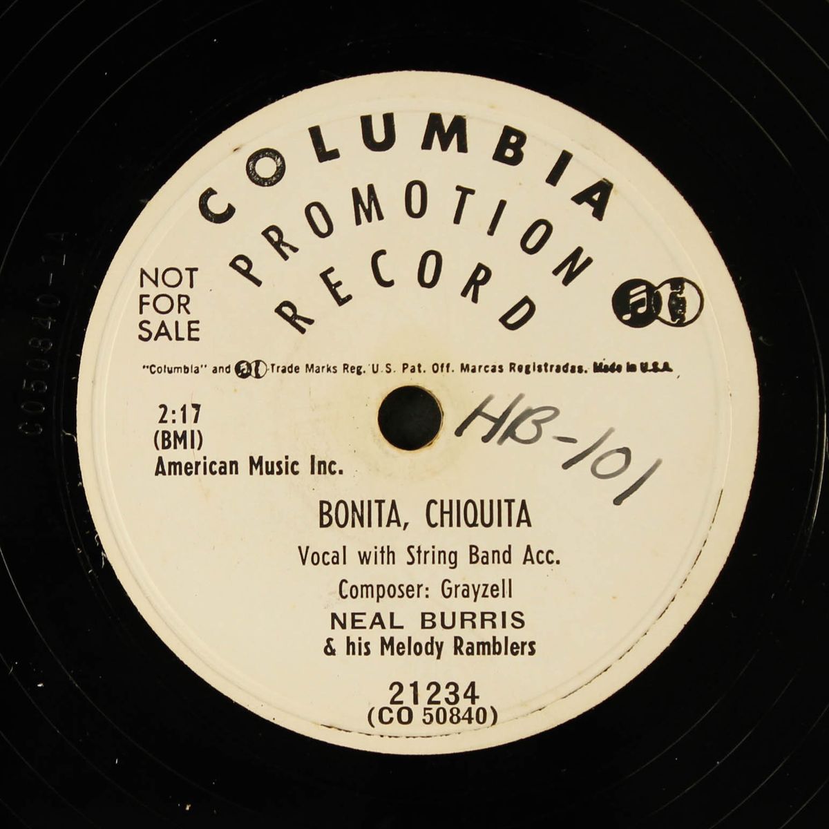 bonita, chiquita / put a little sweetnin' by NEAL BURRIS