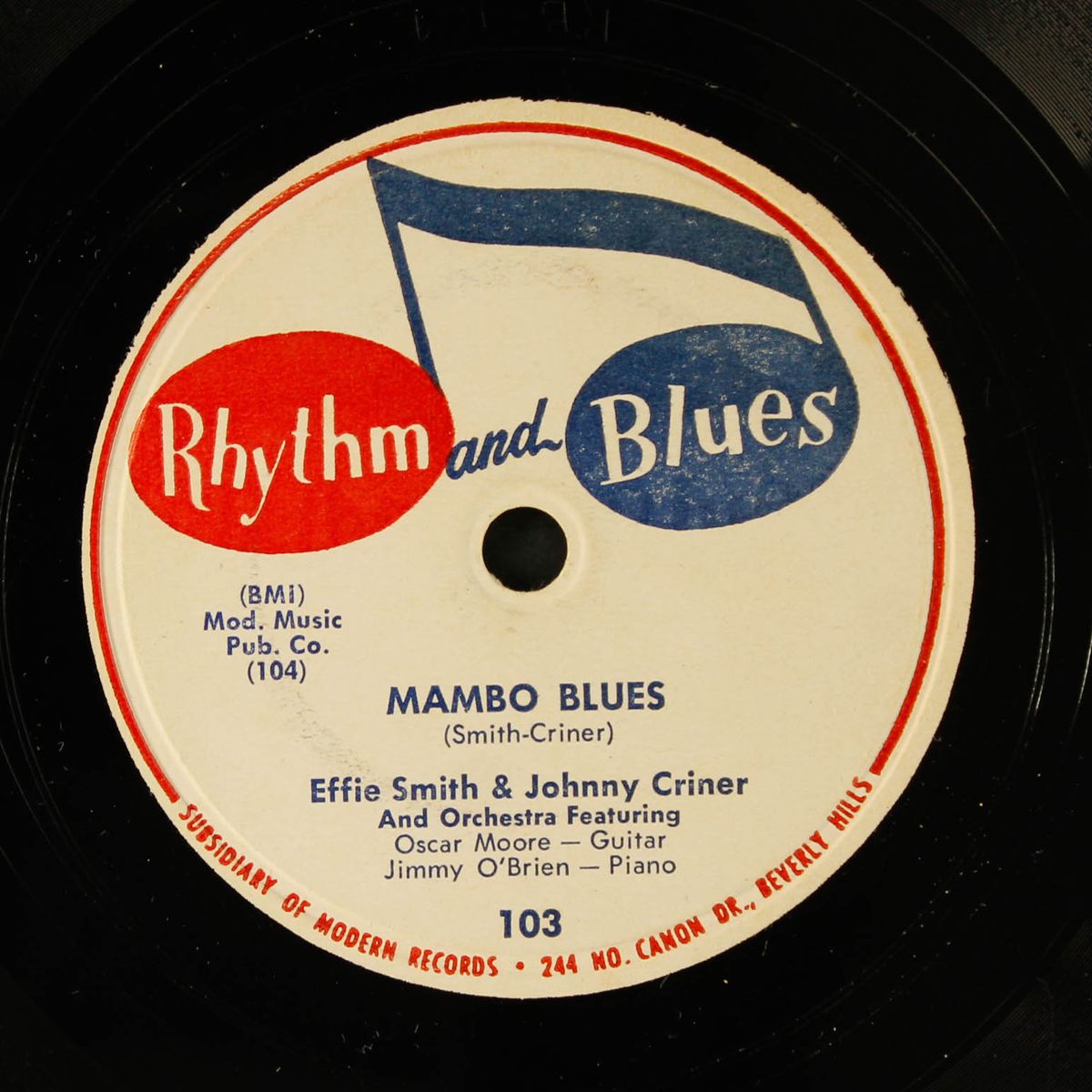 rack 'em back / mambo blues by EFFIE SMITH