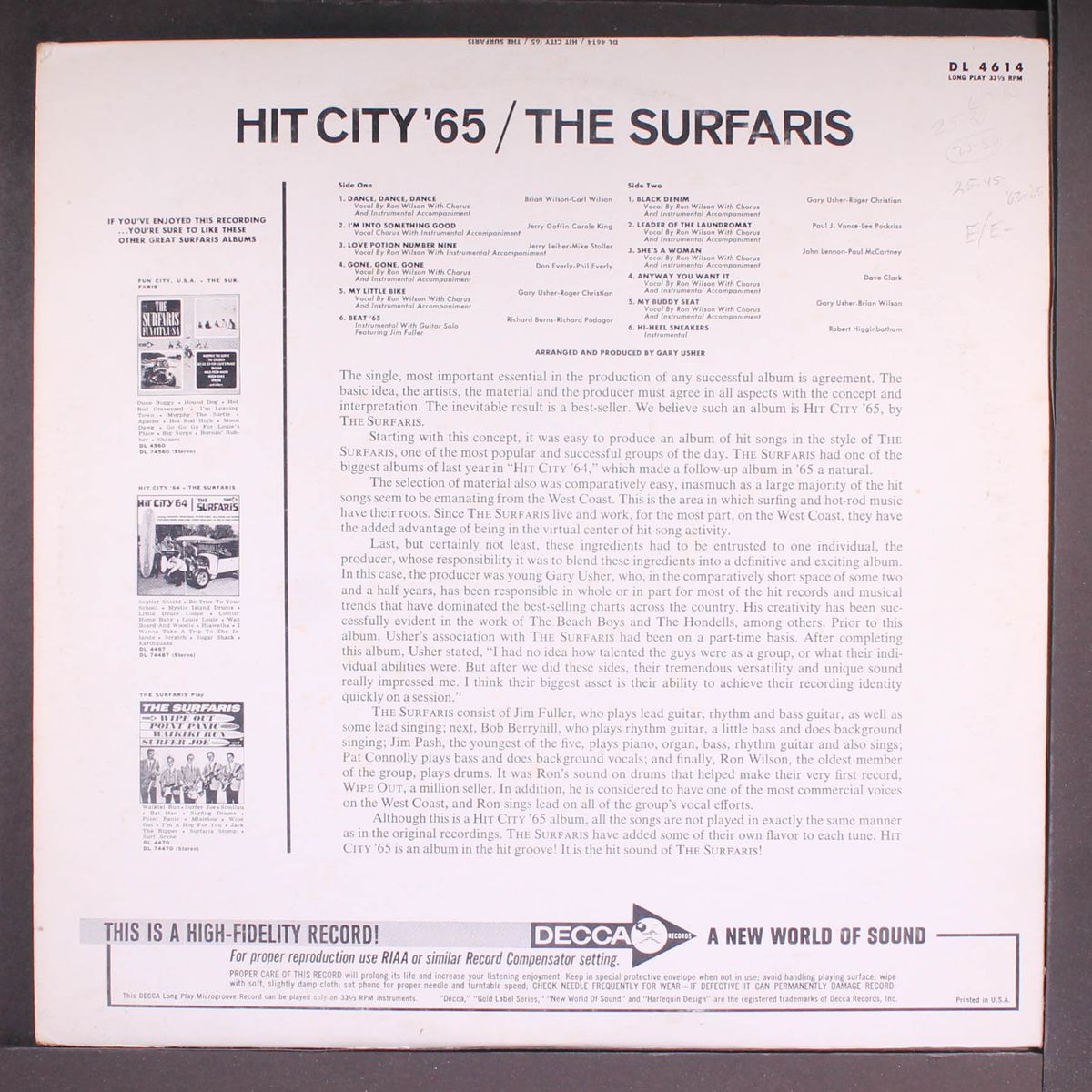 hit city '65 by SURFARIS