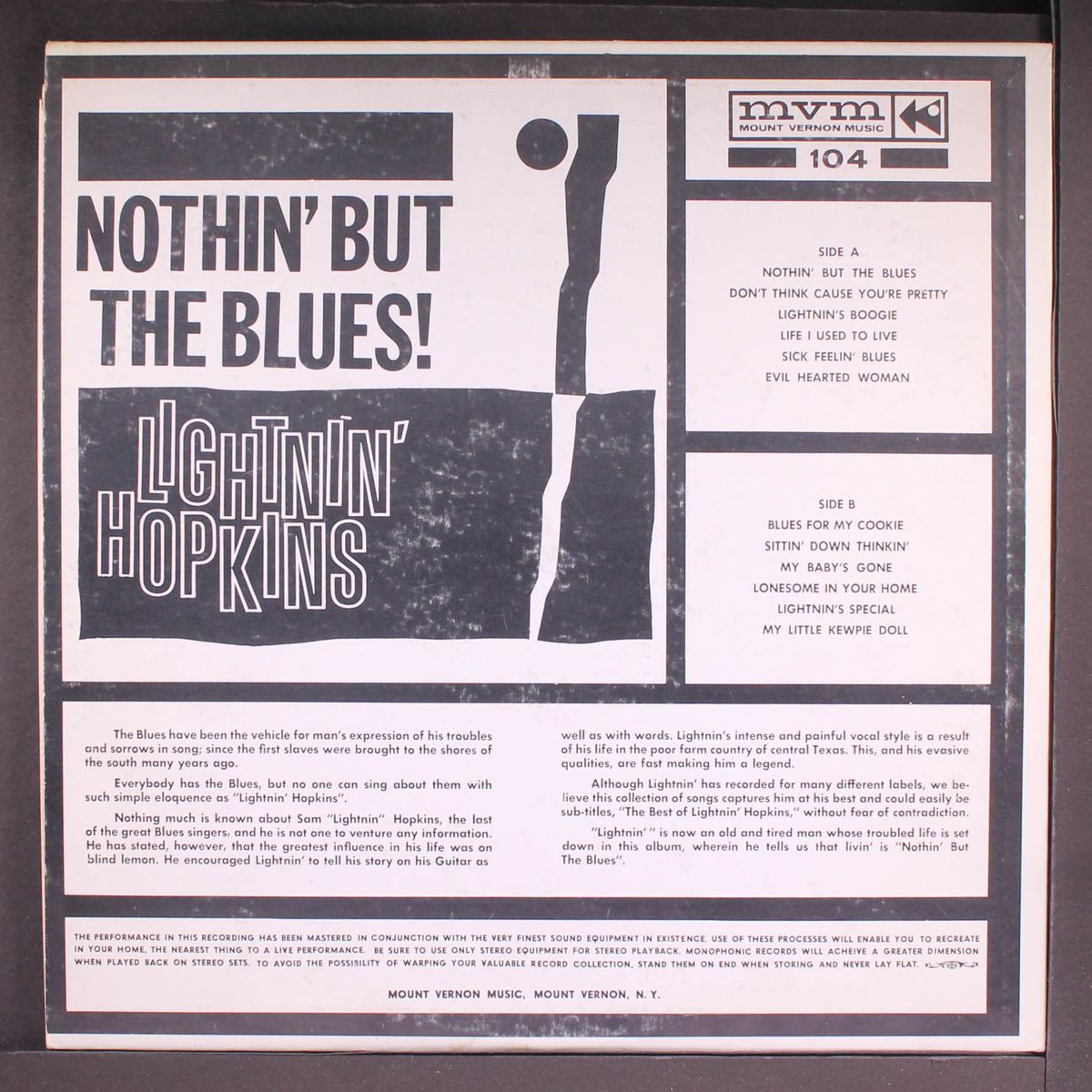 nothin but the blues by LIGHTNIN' HOPKINS