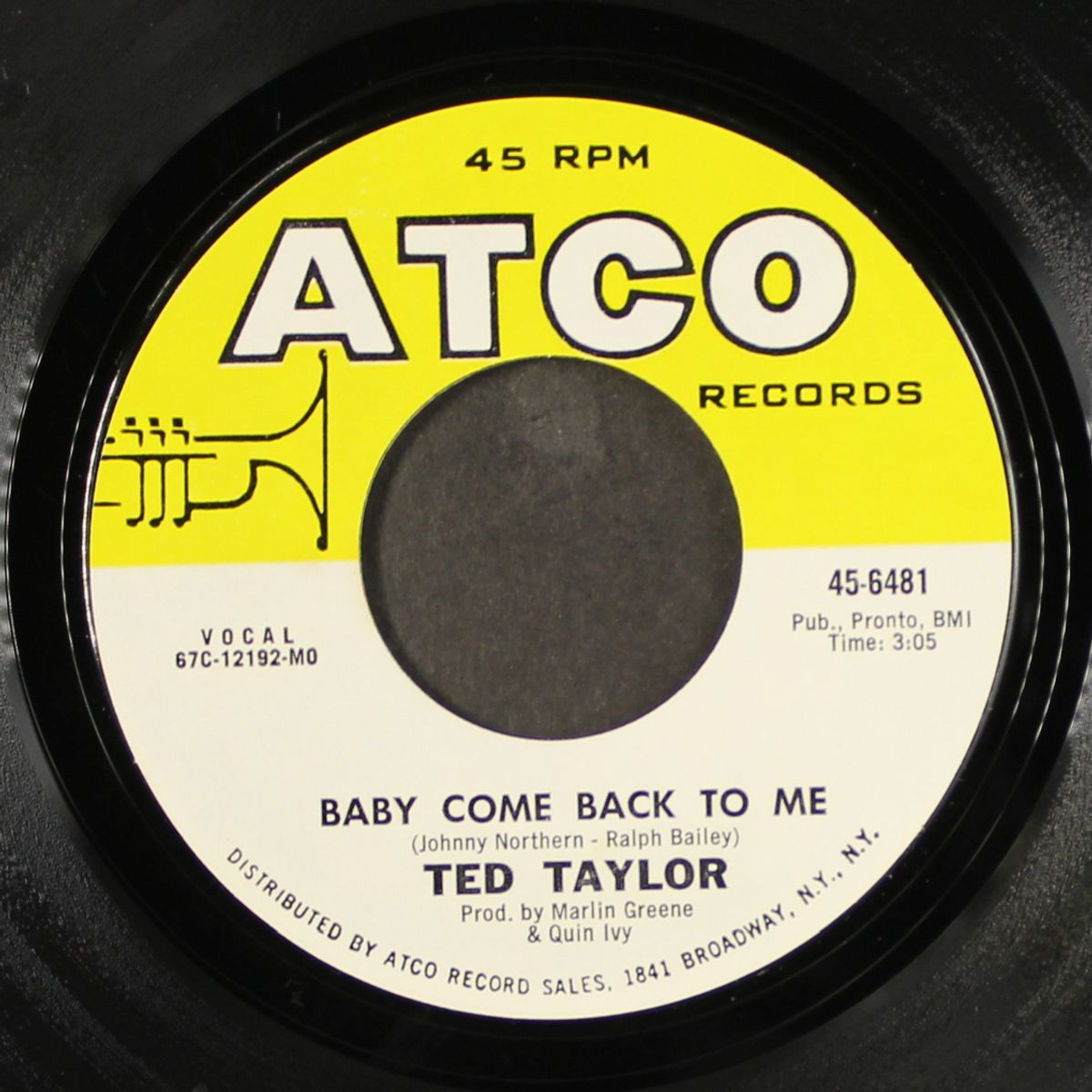 baby come back to me / feed the flame by TED TAYLOR