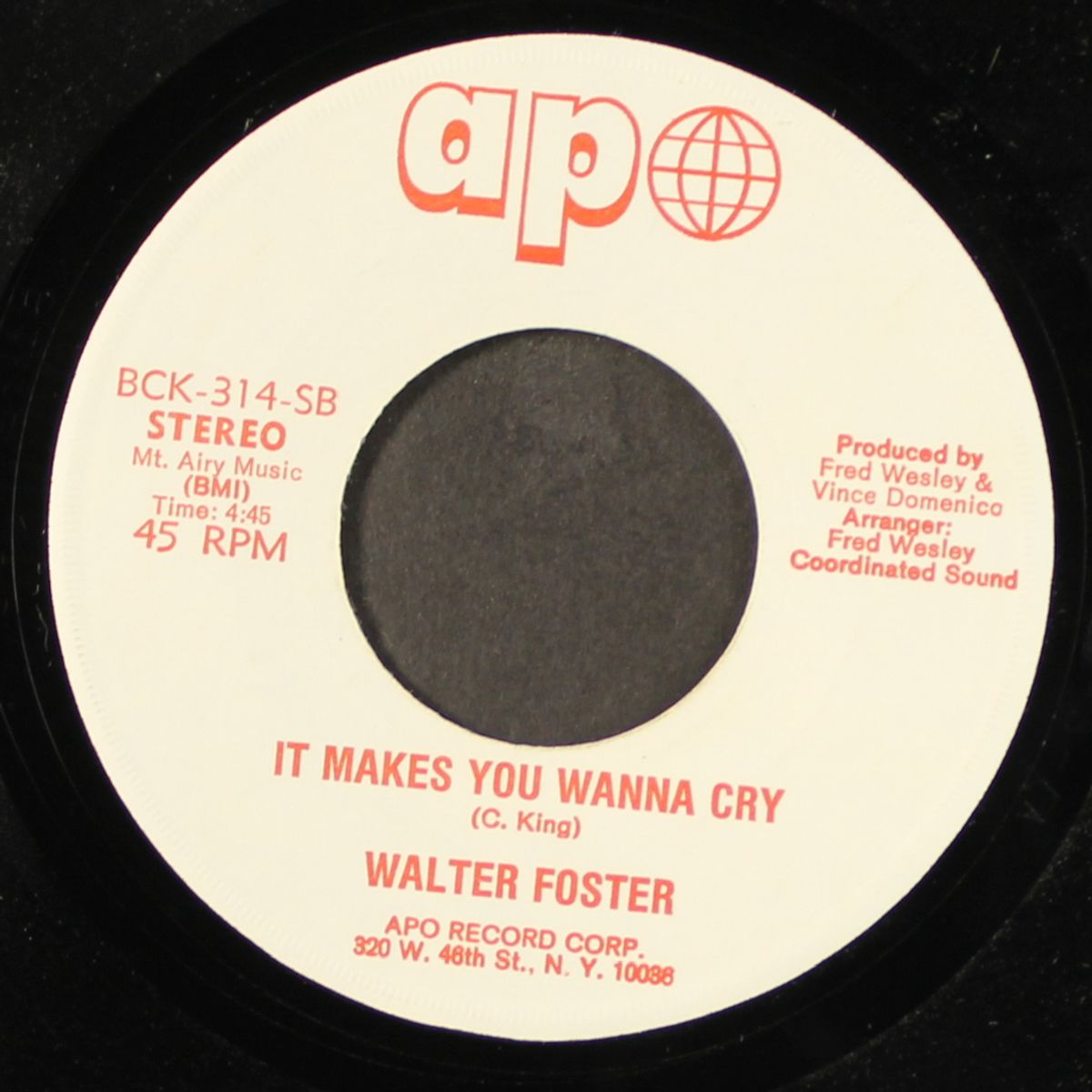the peanut man / it makes you want to cry by WALTER FOSTER