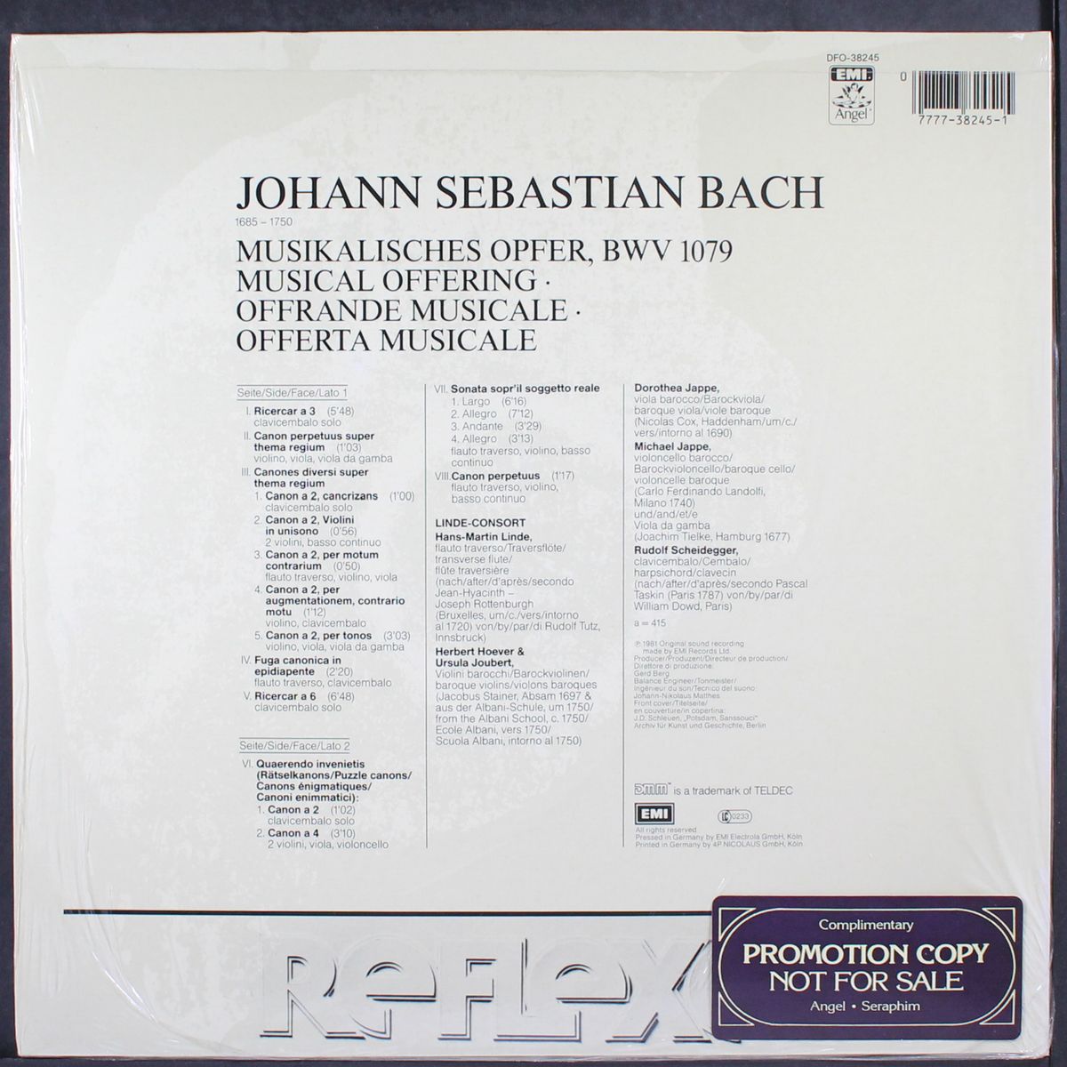 bcah: musical offering by LINDE-CONSORT