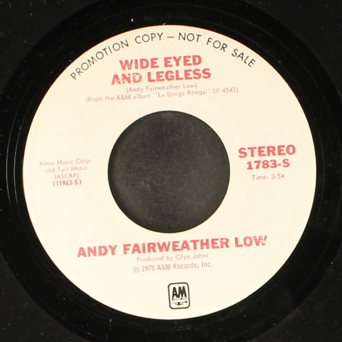 wide eyed and legless / mono by ANDY FAIRWEATHER LOW