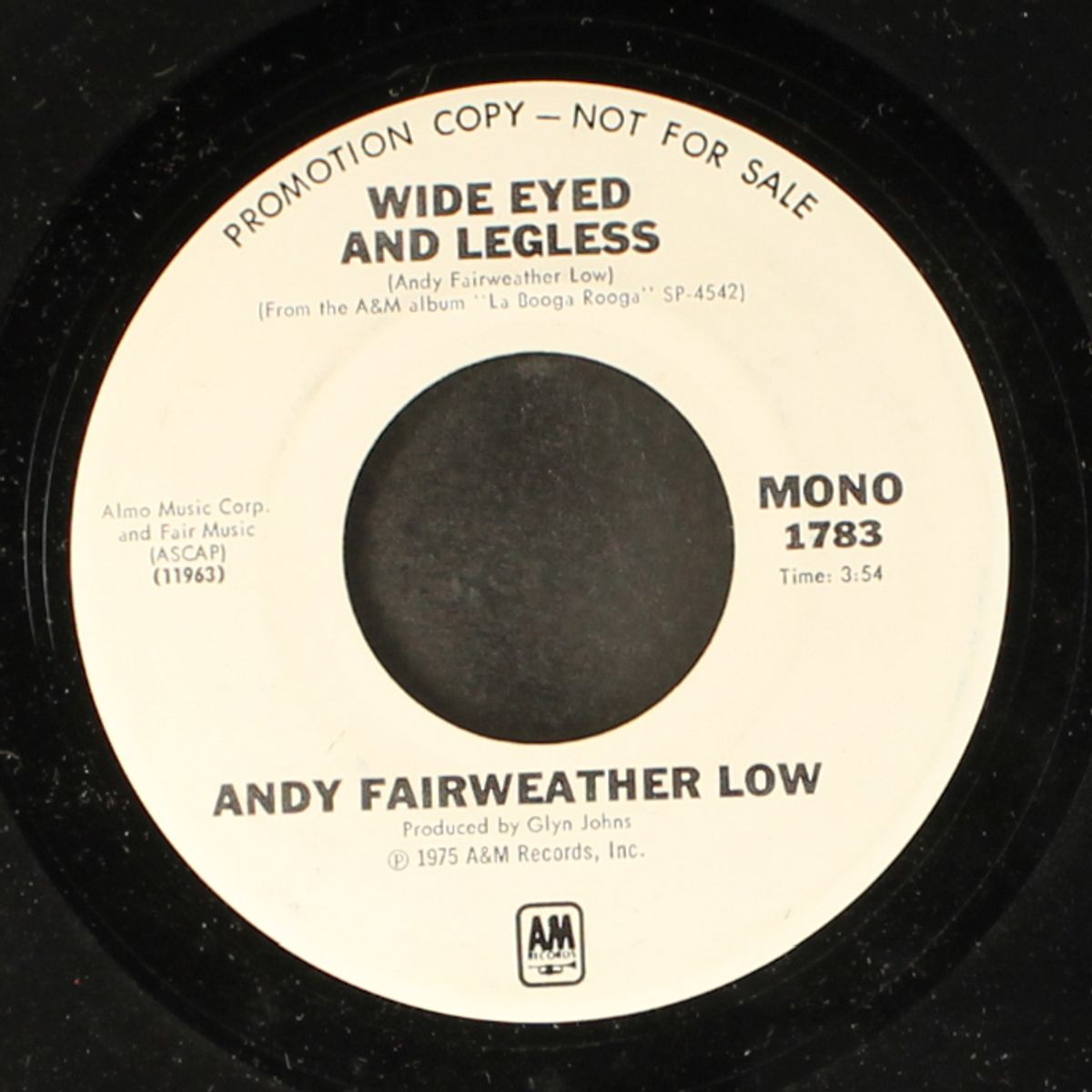 wide eyed and legless / mono by ANDY FAIRWEATHER LOW
