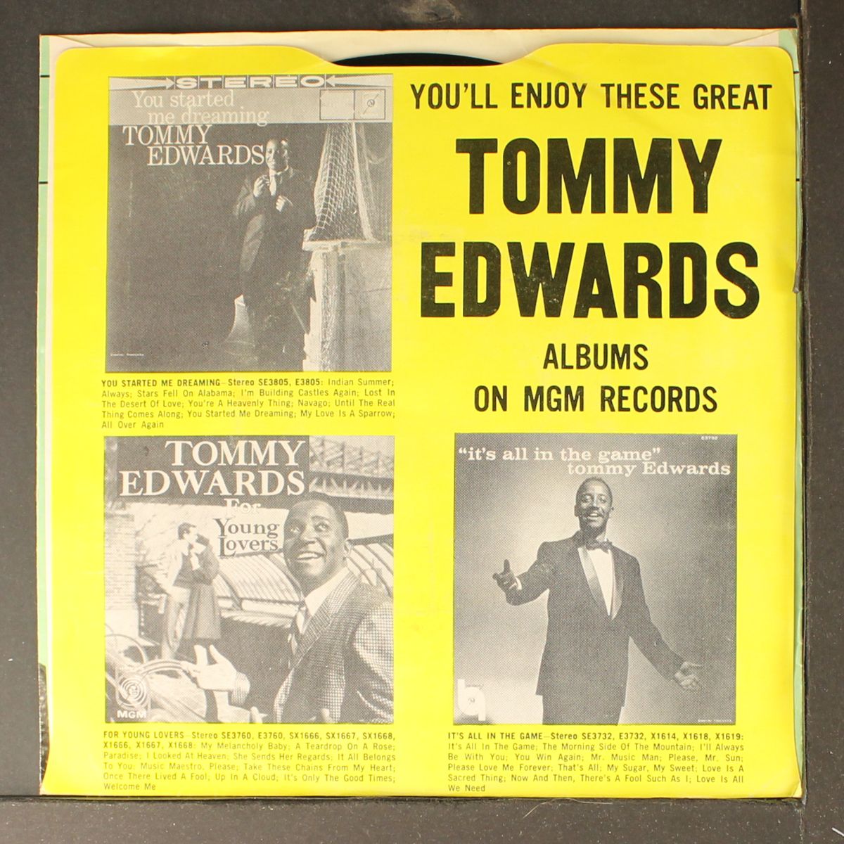 unloved by TOMMY EDWARDS
