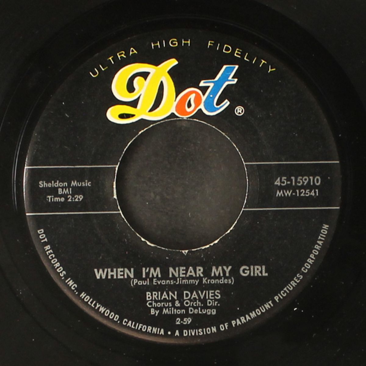 when i'm near my girl / a touch of pink by BRIAN DAVIES